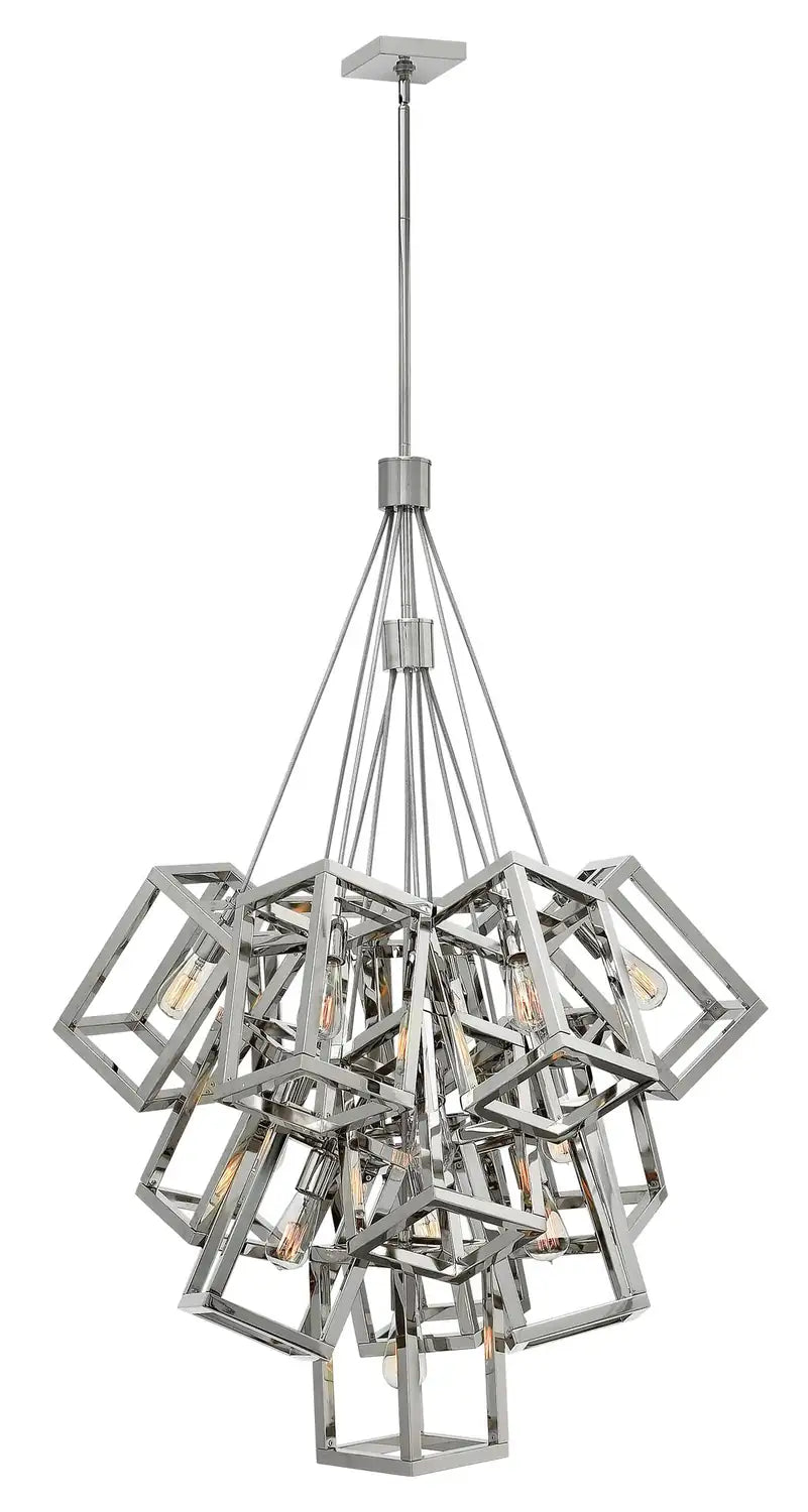 FREDRICK RAMOND, ENSEMBLE MULTI TIER CHANDELIER, PENDANT LIGHT