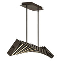 FREDRICK RAMOND, STITCH LINEAR & OVAL CHANDELIER, PENDANT LIGHT