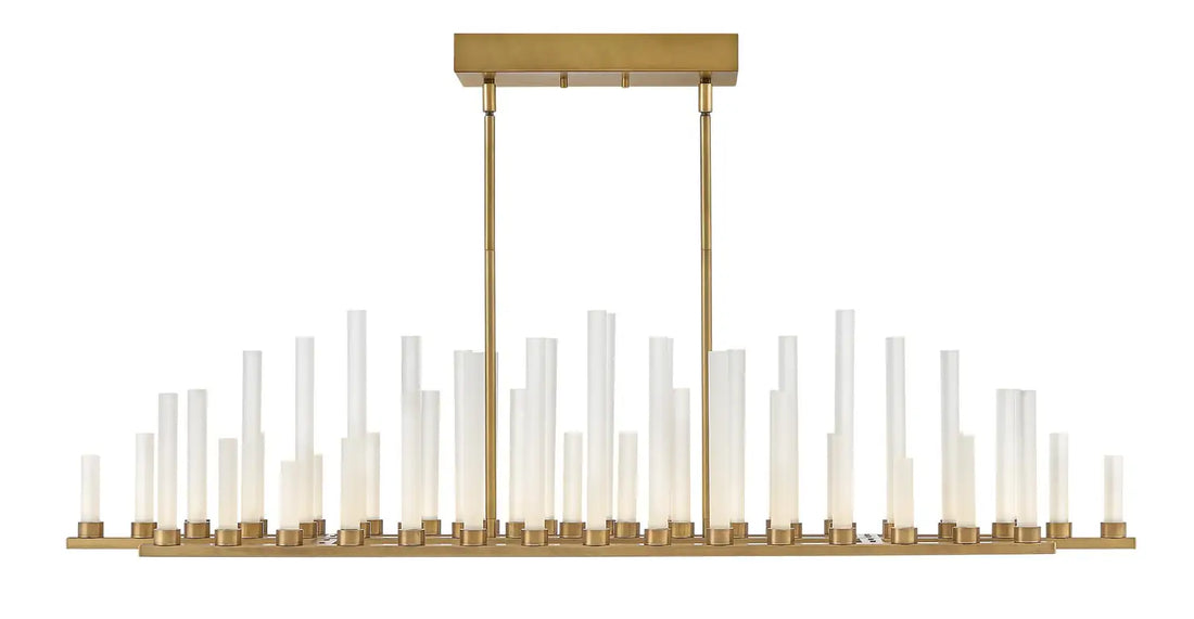 FREDRICK RAMOND, TRINITY LINEAR & OVAL CHANDELIER, PENDANT LIGHT