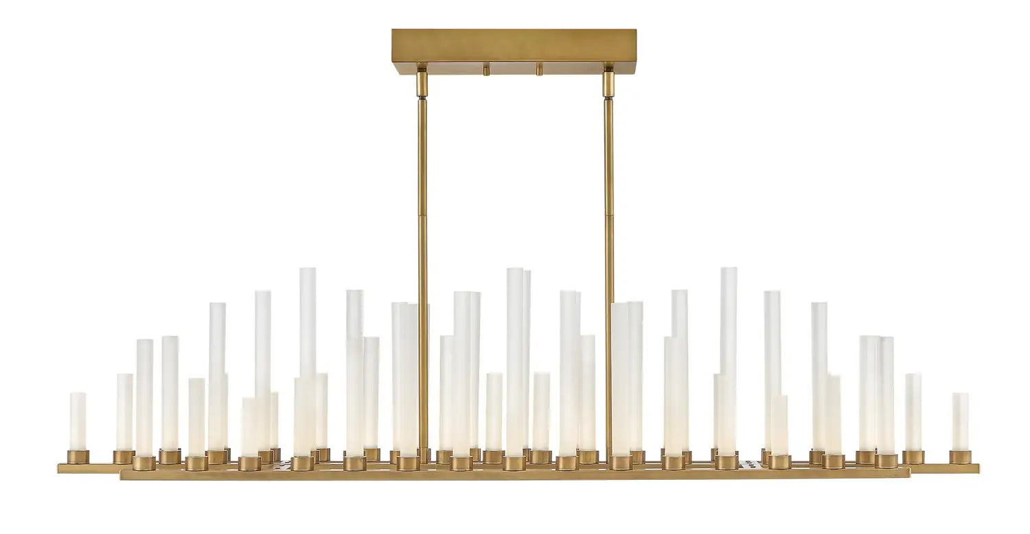 FREDRICK RAMOND, TRINITY LINEAR & OVAL CHANDELIER, PENDANT LIGHT
