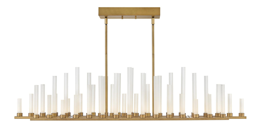 FREDRICK RAMOND, TRINITY LINEAR & OVAL CHANDELIER, PENDANT LIGHT