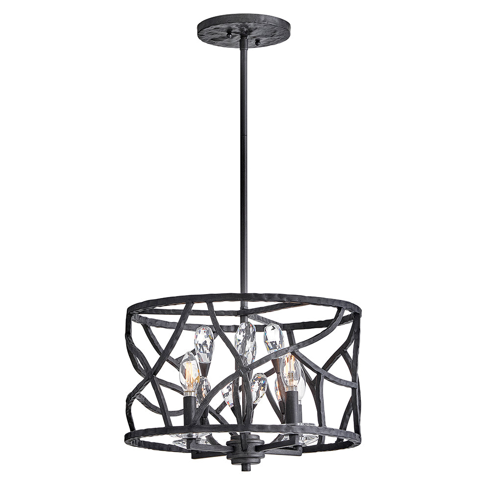 FREDRICK RAMOND, EVE FLUSH MOUNT PENDANT, PENDANT LIGHT