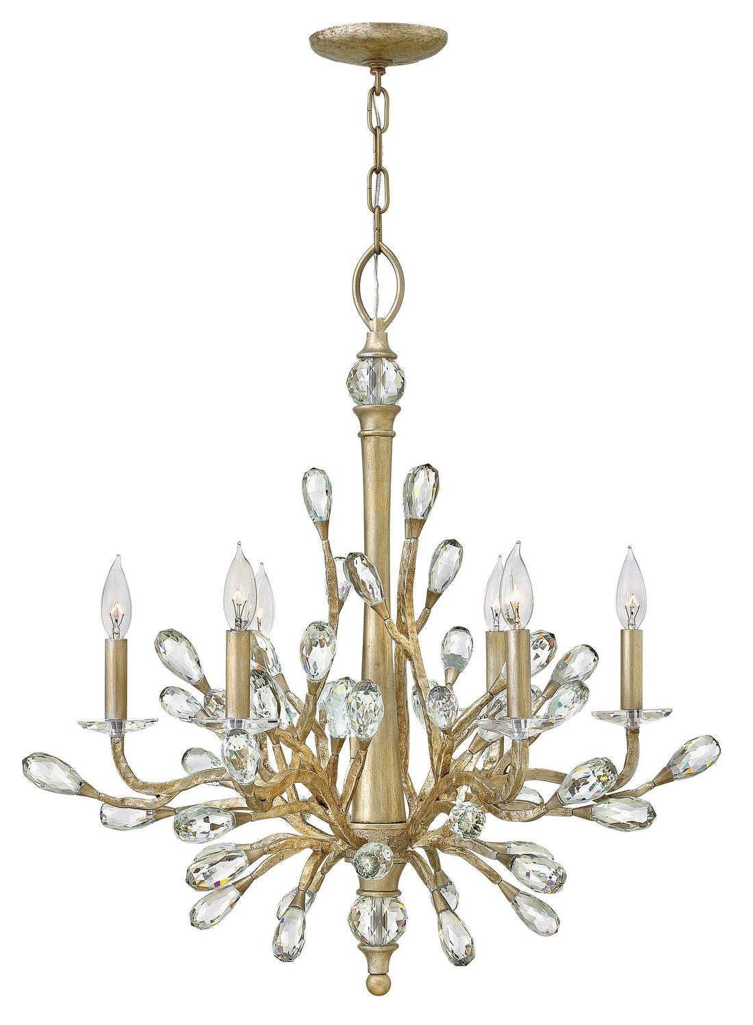 FREDRICK RAMOND, EVE SINGLE TIER CHANDELIER, PENDANT LIGHT