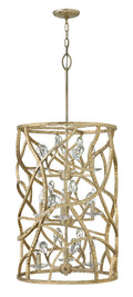 FREDRICK RAMOND, EVE DRUM MULTI TIER OPEN FRAME CHANDELIER, PENDANT LIGHT