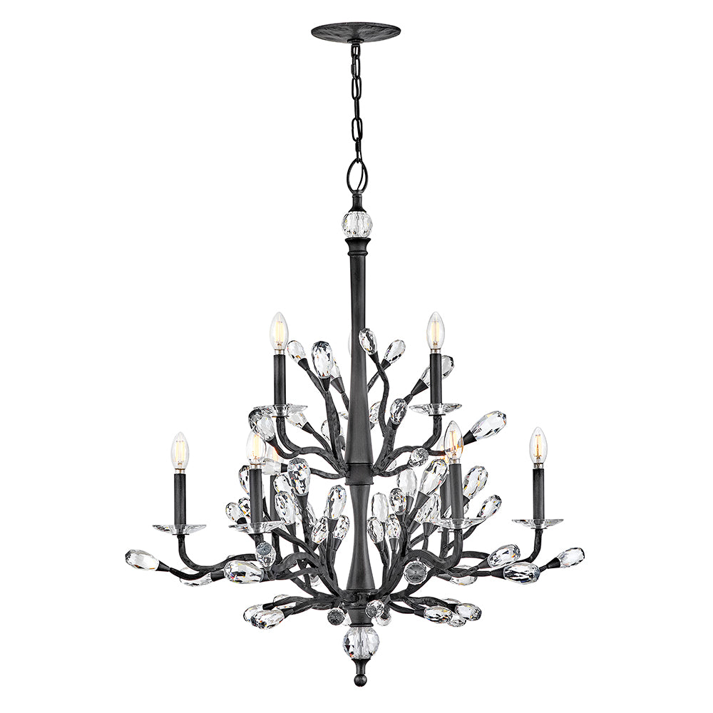 FREDRICK RAMOND, EVE MULTI TIER CHANDELIER, PENDANT LIGHT