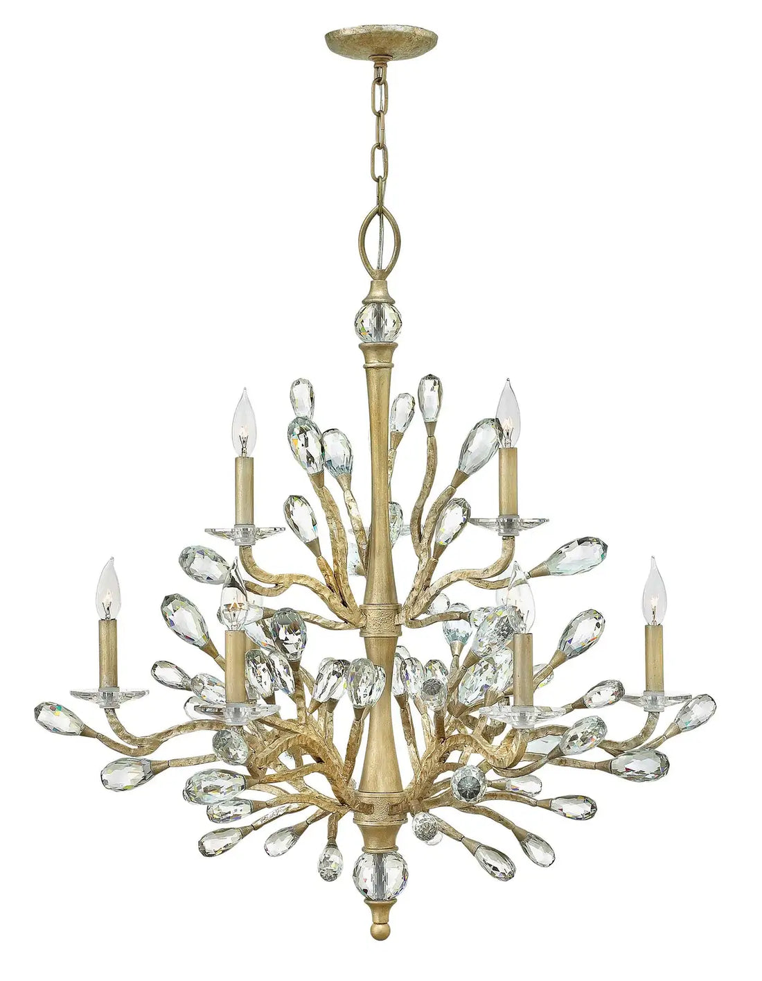 FREDRICK RAMOND, EVE MULTI TIER CHANDELIER, PENDANT LIGHT