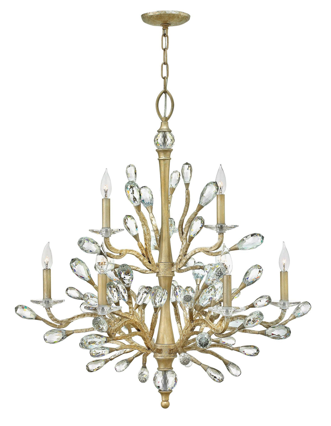 FREDRICK RAMOND, EVE MULTI TIER CHANDELIER, PENDANT LIGHT