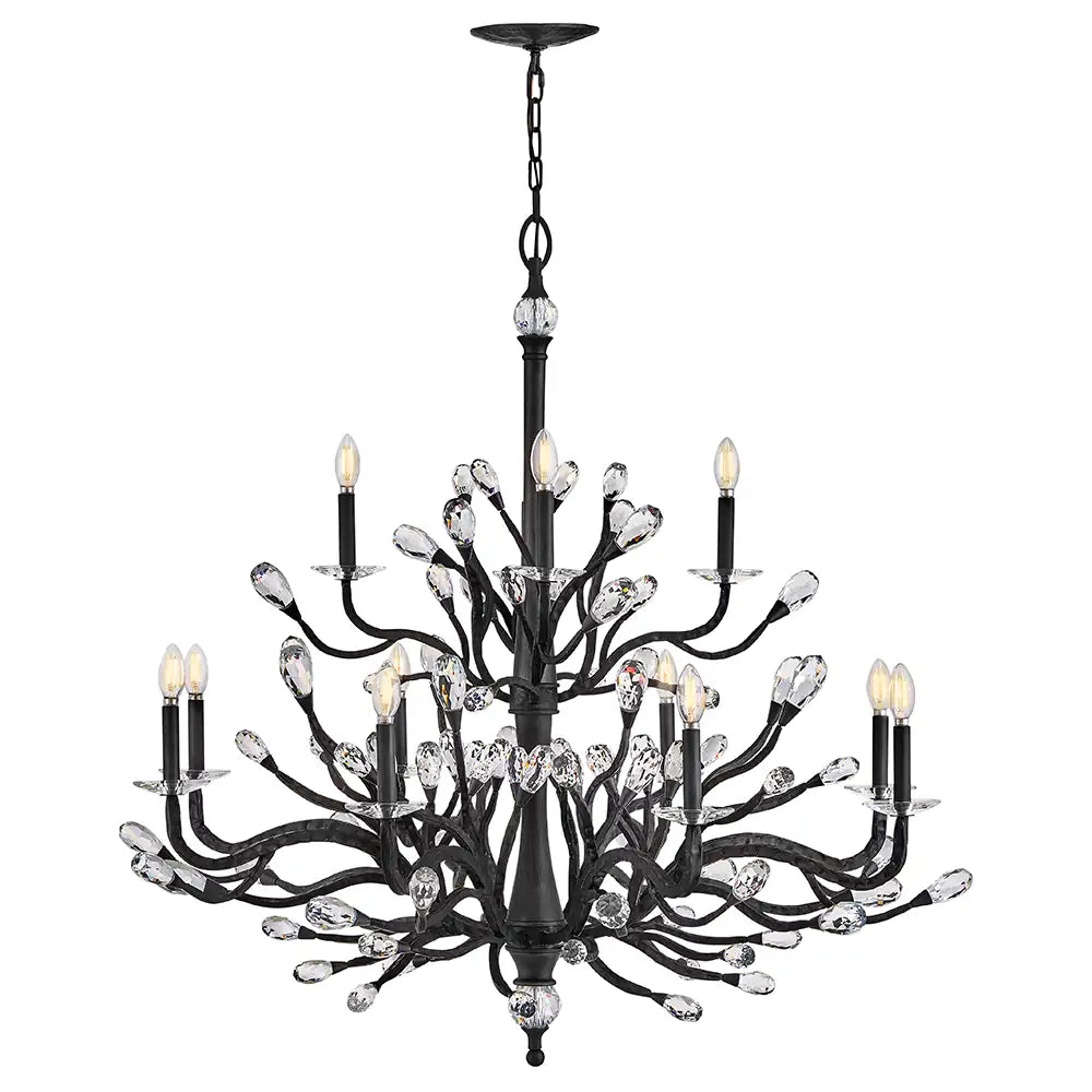 FREDRICK RAMOND, EVE MULTI TIER CHANDELIER, PENDANT LIGHT