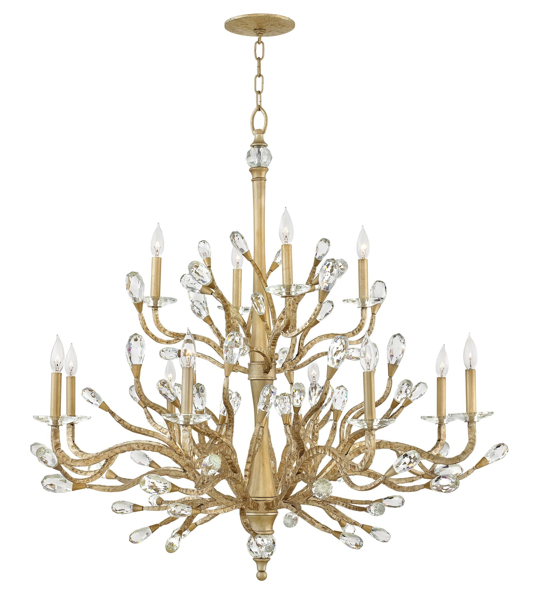 FREDRICK RAMOND, EVE MULTI TIER CHANDELIER, PENDANT LIGHT