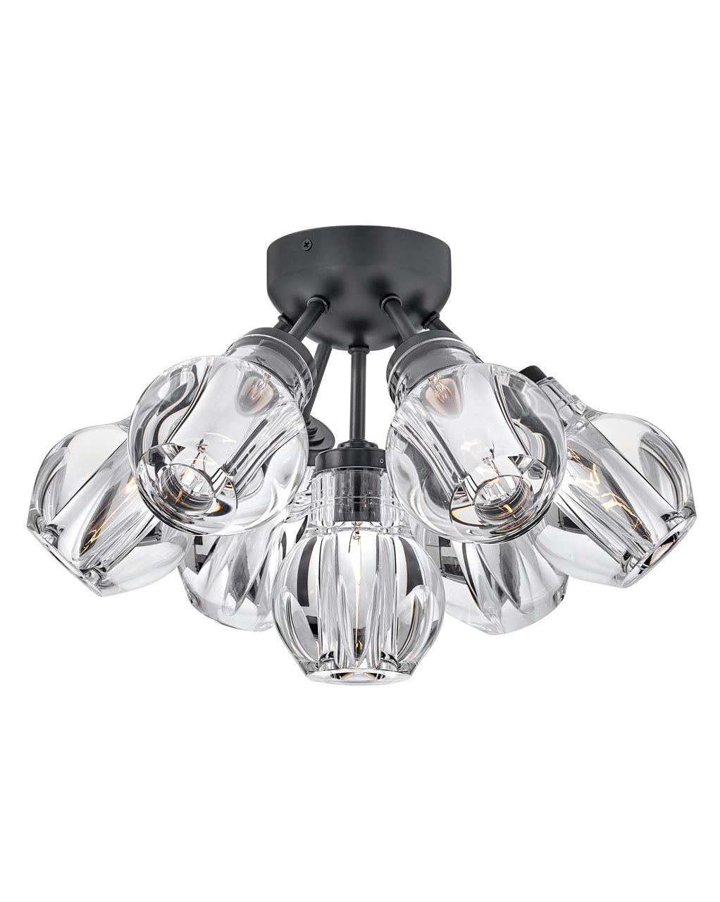 FREDRICK RAMOND, ELISE SEMI-FLUSH MOUNT, FLUSH MOUNT CEILING LIGHTS 