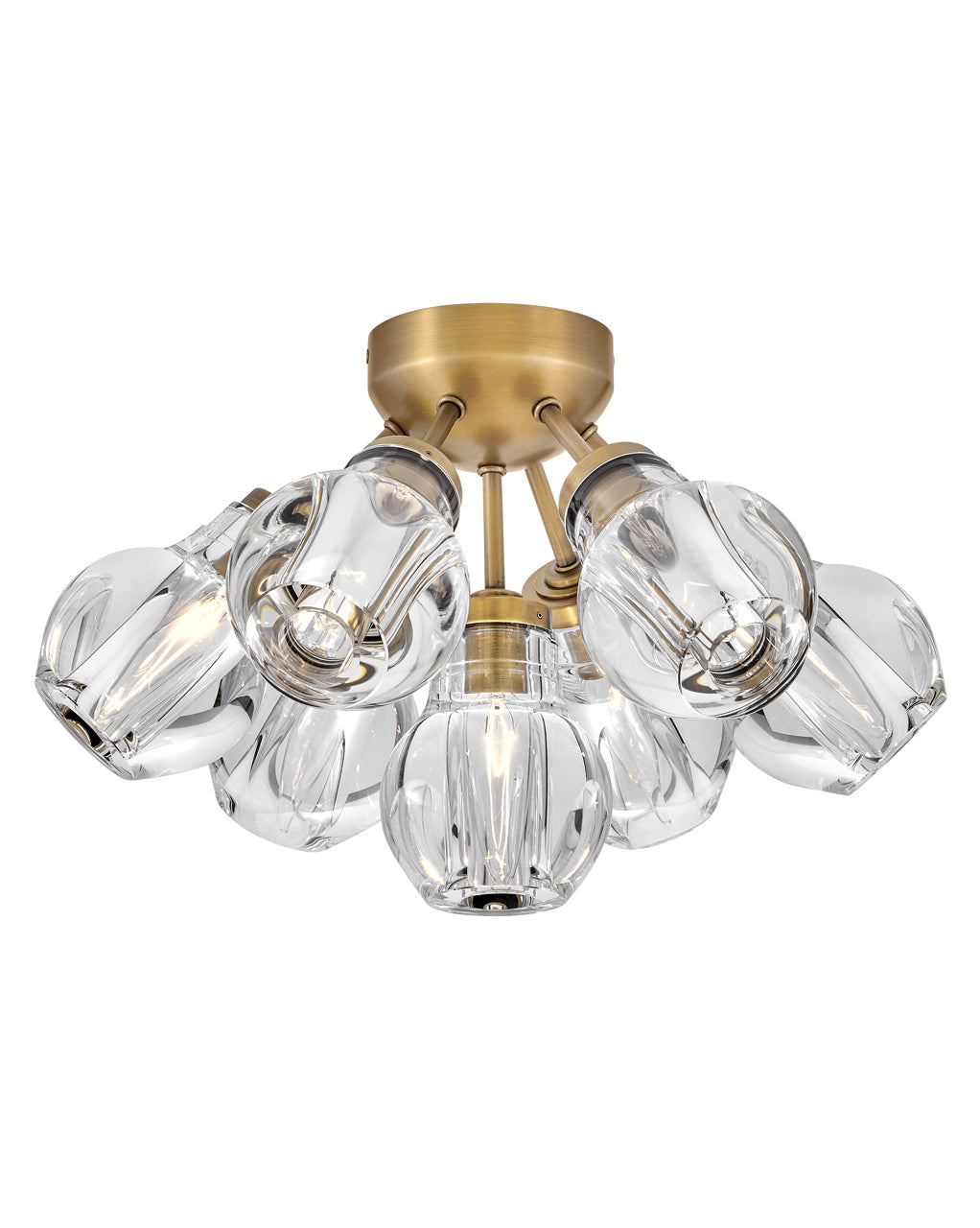 FREDRICK RAMOND, ELISE SEMI-FLUSH MOUNT, FLUSH MOUNT CEILING LIGHTS 