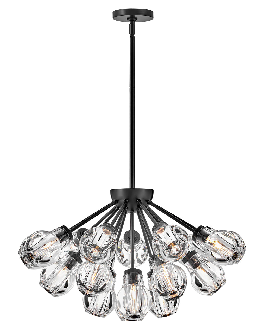 FREDRICK RAMOND, ELISE PENDANT SINGLE TIER SEMI-FLUSH MOUNT, PENDANT LIGHT