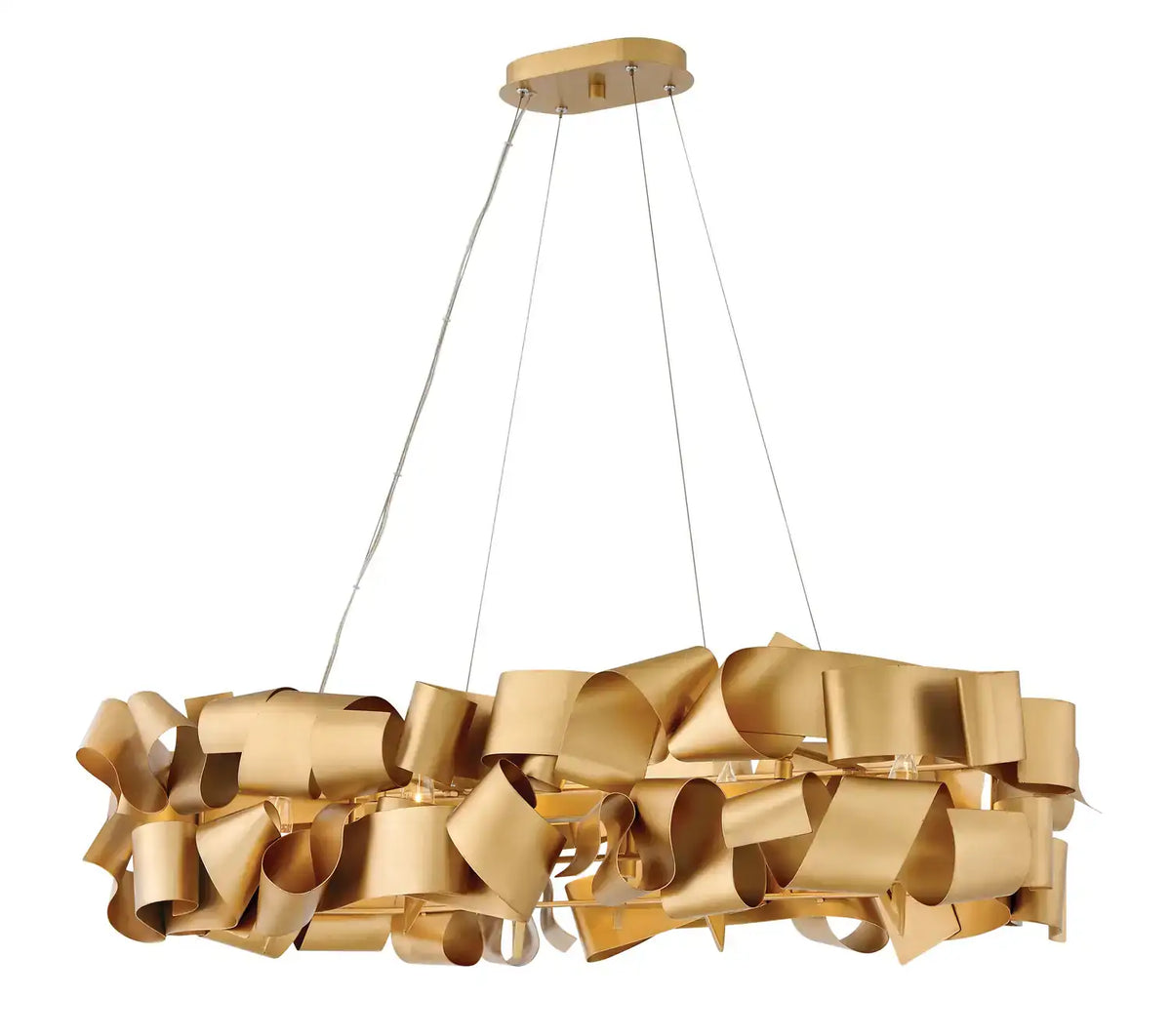 FREDRICK RAMOND, Delfina Six Light Linear Chandelier, CHANDELIER LIGHT