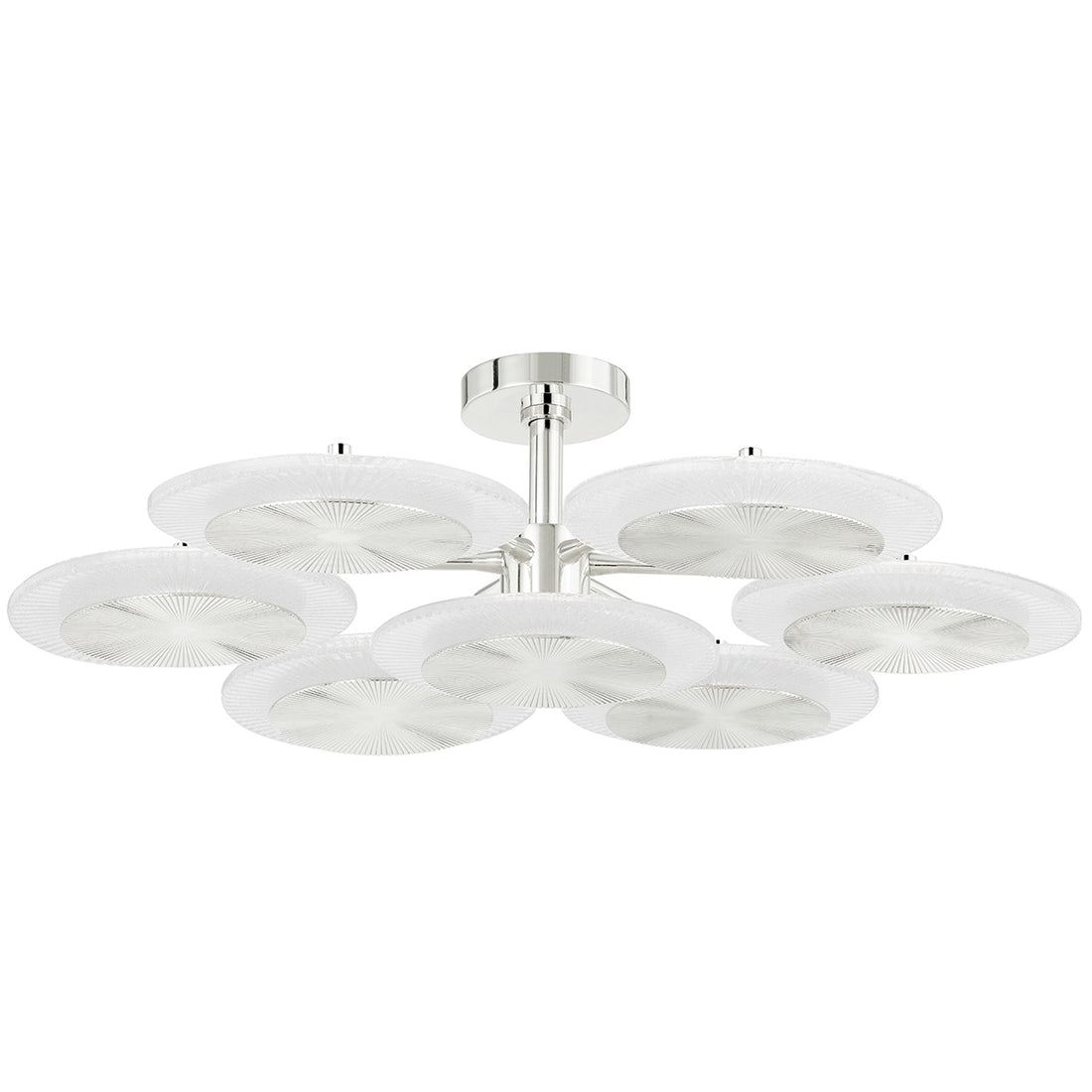 CORBETT LIGHTING, 7 LIGHT SEMI FLUSH, SEMI FLUSH MOUNT LIGHT