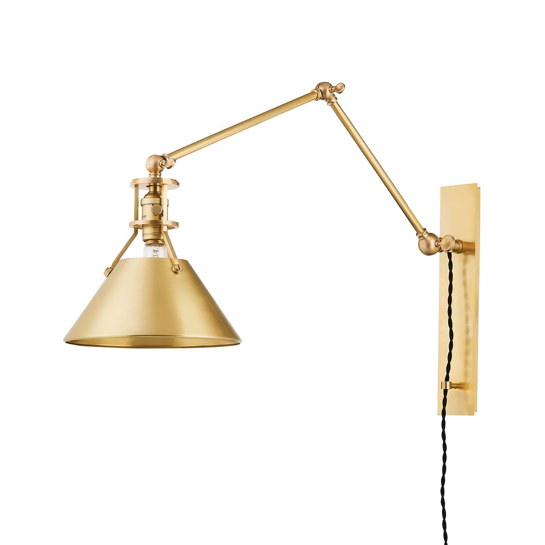 HUDSON VALLEY LIGHTING, METAL NO. 2 PLUG-IN SCONCE, PLUG IN WALL LIGHT SCONCES