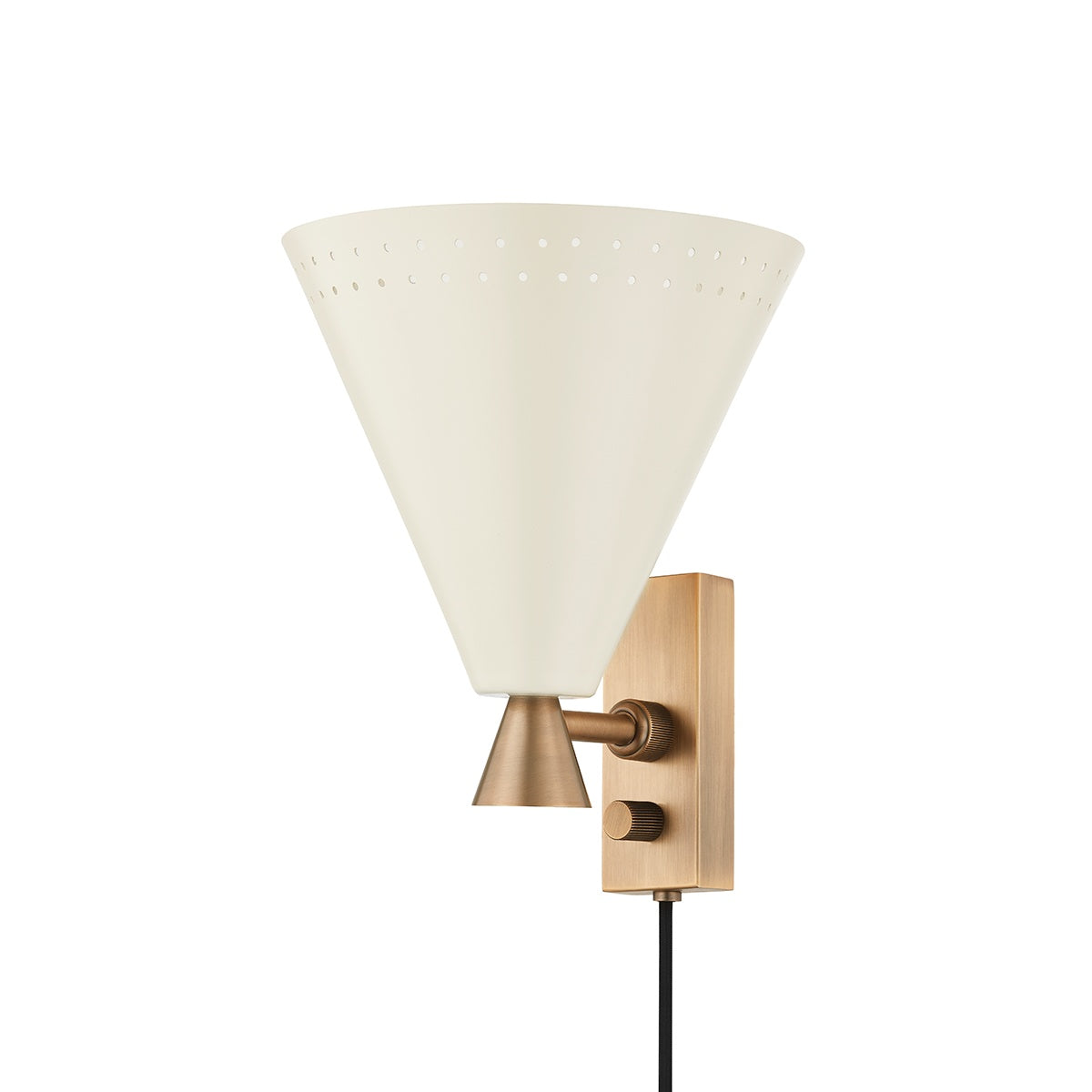 TROY LIGHTING, MARVIN PLUG-IN SCONCE, PLUG IN WALL LIGHT SCONCES