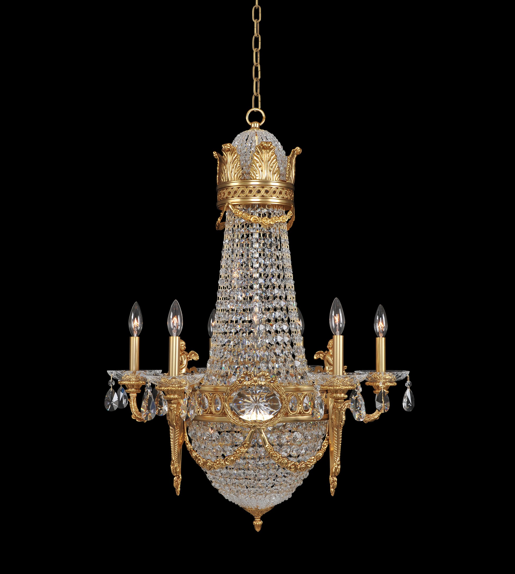 ALLEGRI, MARSEILLE 6 ARM CHANDELIER, CHANDELIER LIGHT