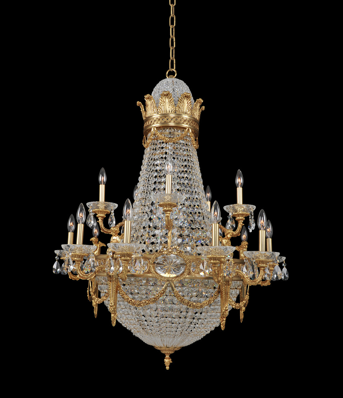 ALLEGRI, MARSEILLE ARM 2 TIER CHANDELIER, CHANDELIER LIGHT