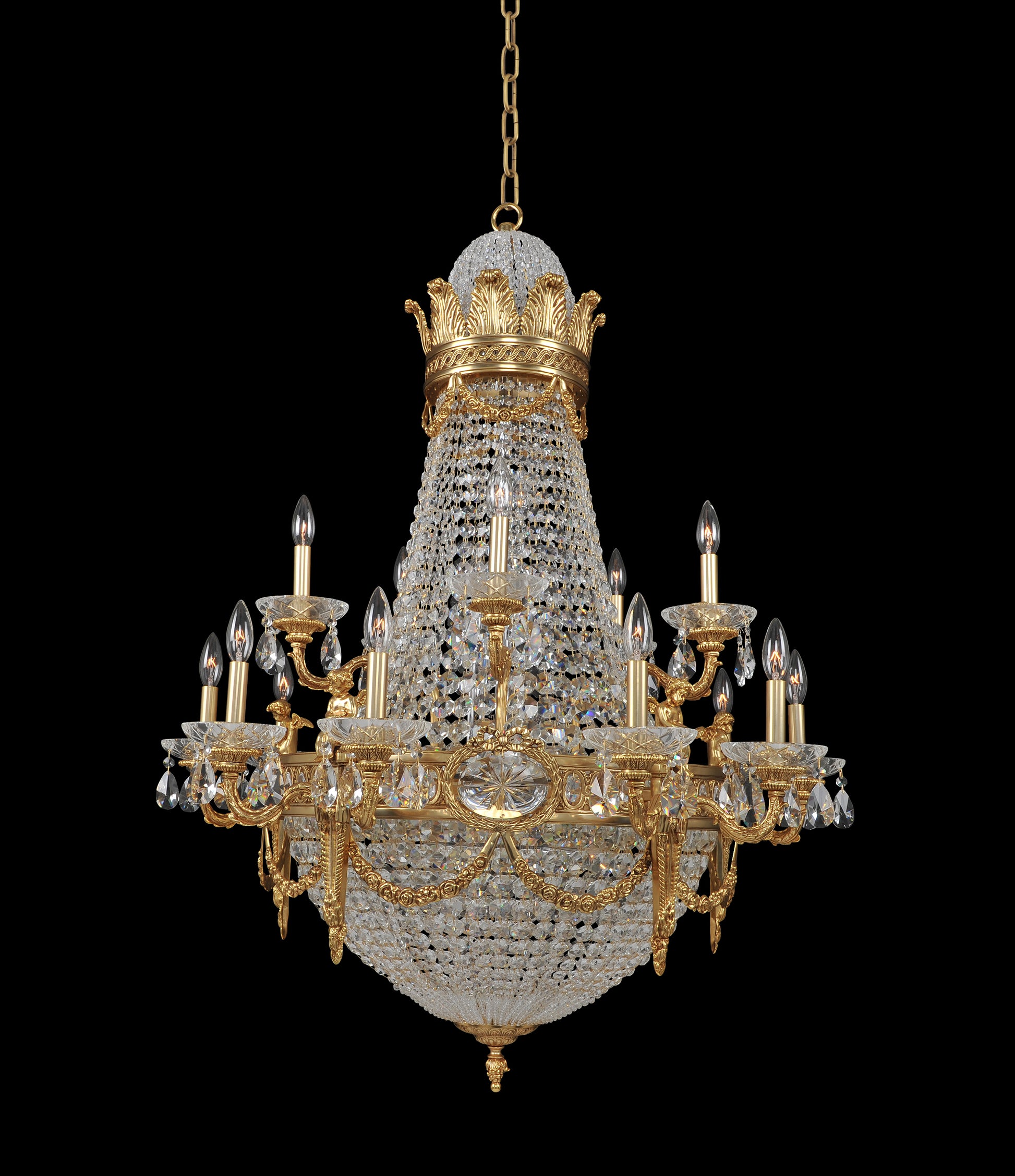 ALLEGRI, MARSEILLE ARM 2 TIER CHANDELIER, CHANDELIER LIGHT