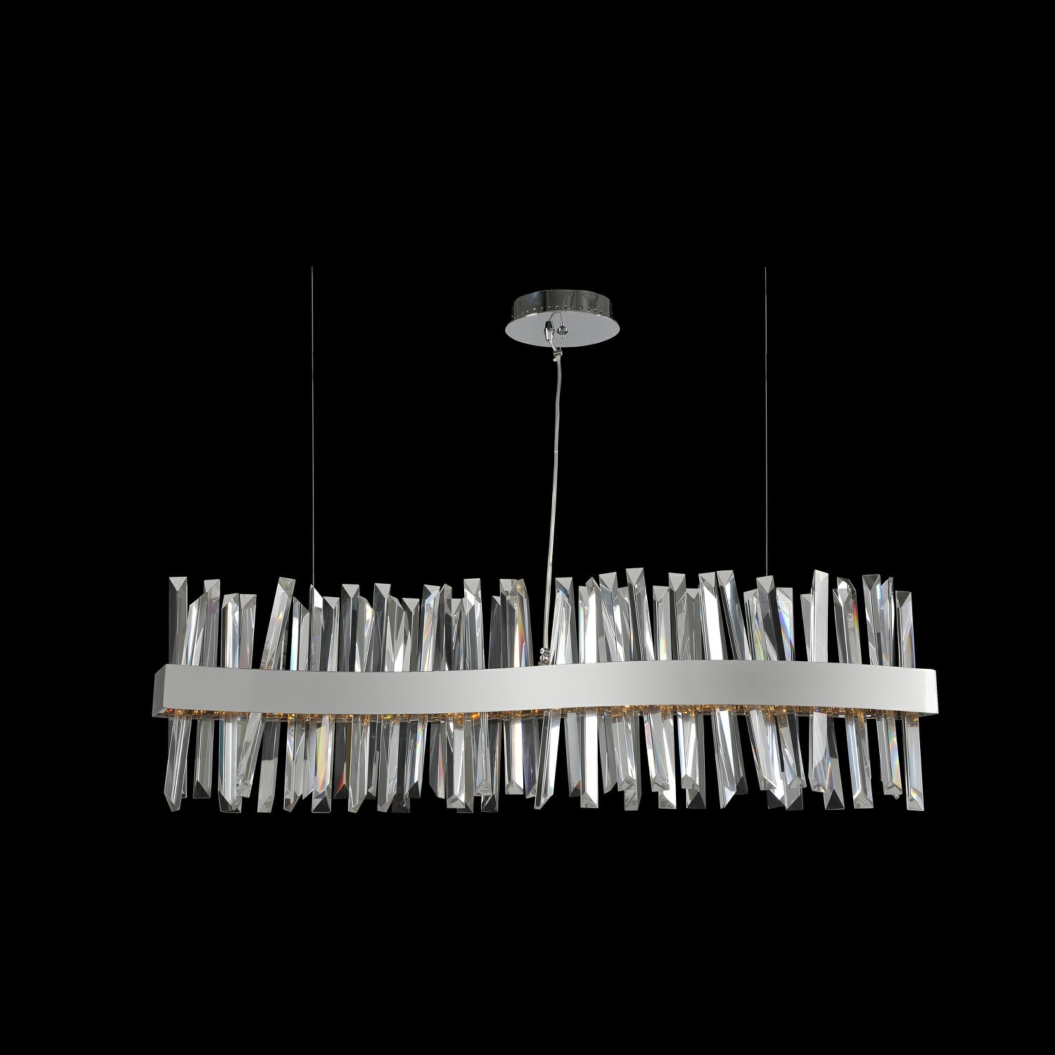 ALLEGRI, GLACIER LED WAVE ISLAND, PENDANT LIGHT