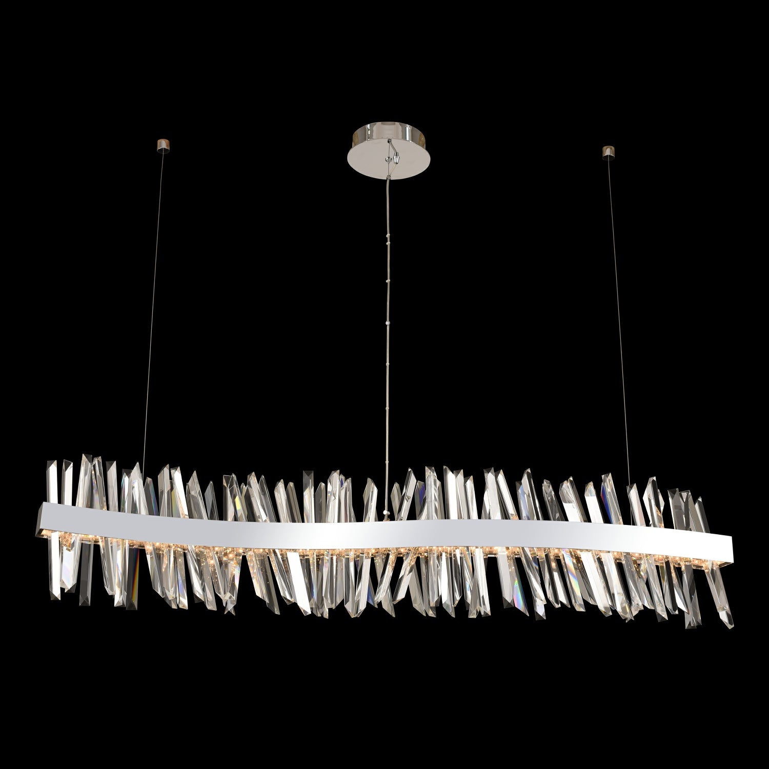 ALLEGRI, GLACIER LED WAVE ISLAND, PENDANT LIGHT