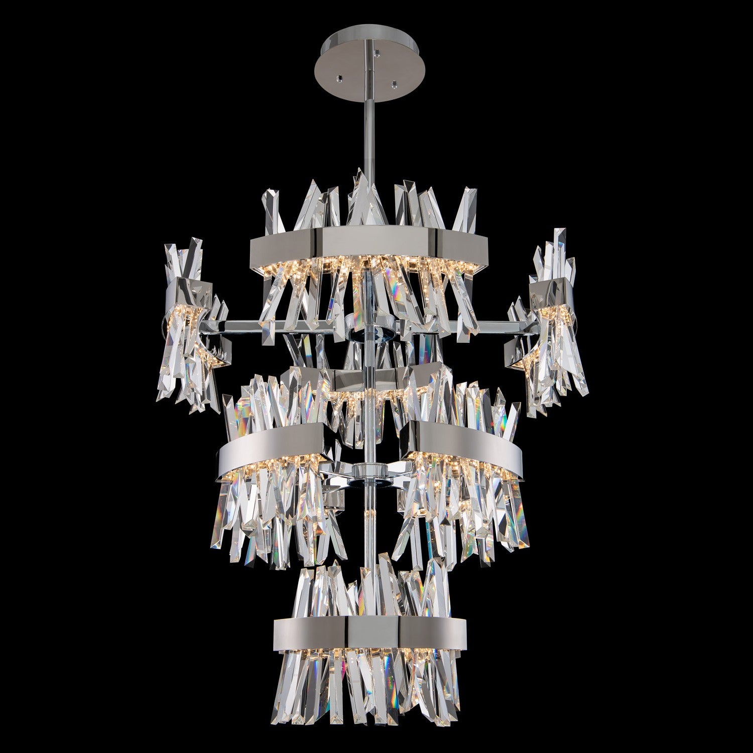ALLEGRI, GLACIER LED FOYER, CHANDELIER LIGHT