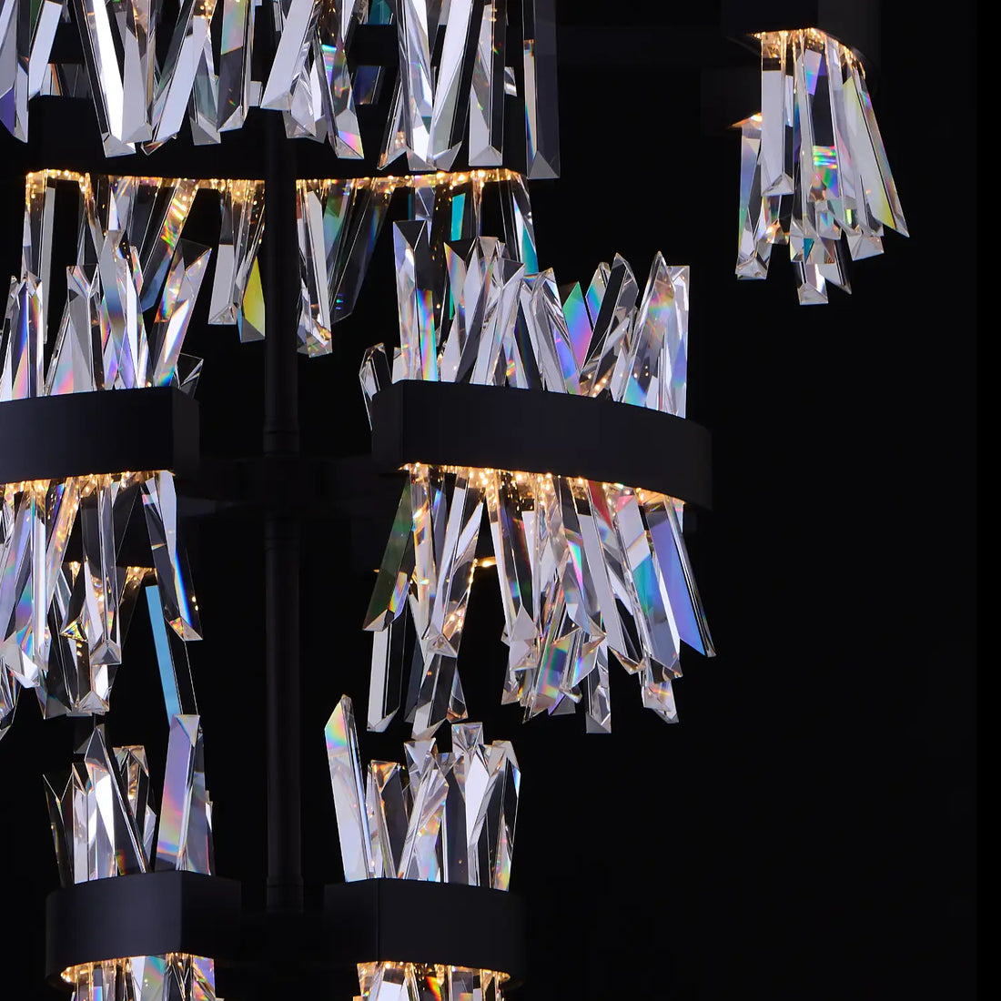 ALLEGRI, GLACIER 3 TIER FOYER, CHANDELIER LIGHT