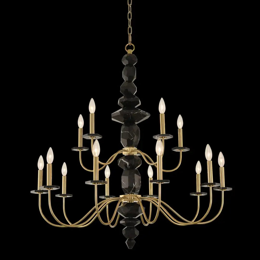 ALLEGRI, PIEDRA LIGHT 2 TIER CHANDELIER, CHANDELIER LIGHT