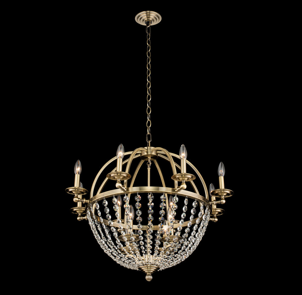 ALLEGRI, PENDOLO 8 ARM ORB CHANDELIER, CHANDELIER LIGHT