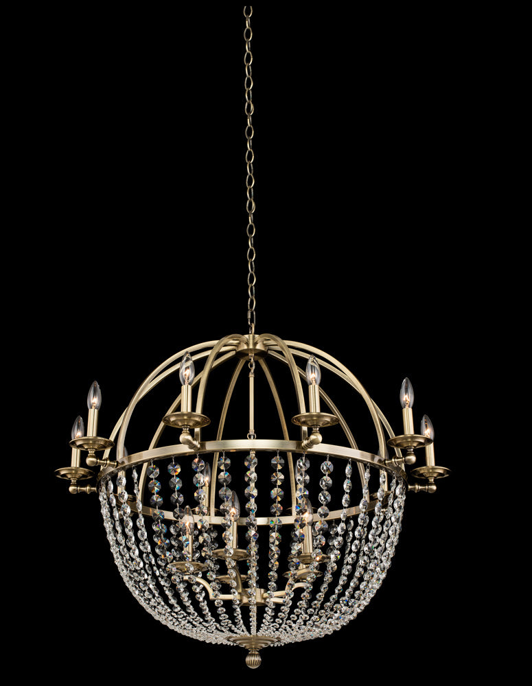 ALLEGRI, PENDOLO 10 ARM ORB CHANDELIER, CHANDELIER LIGHT