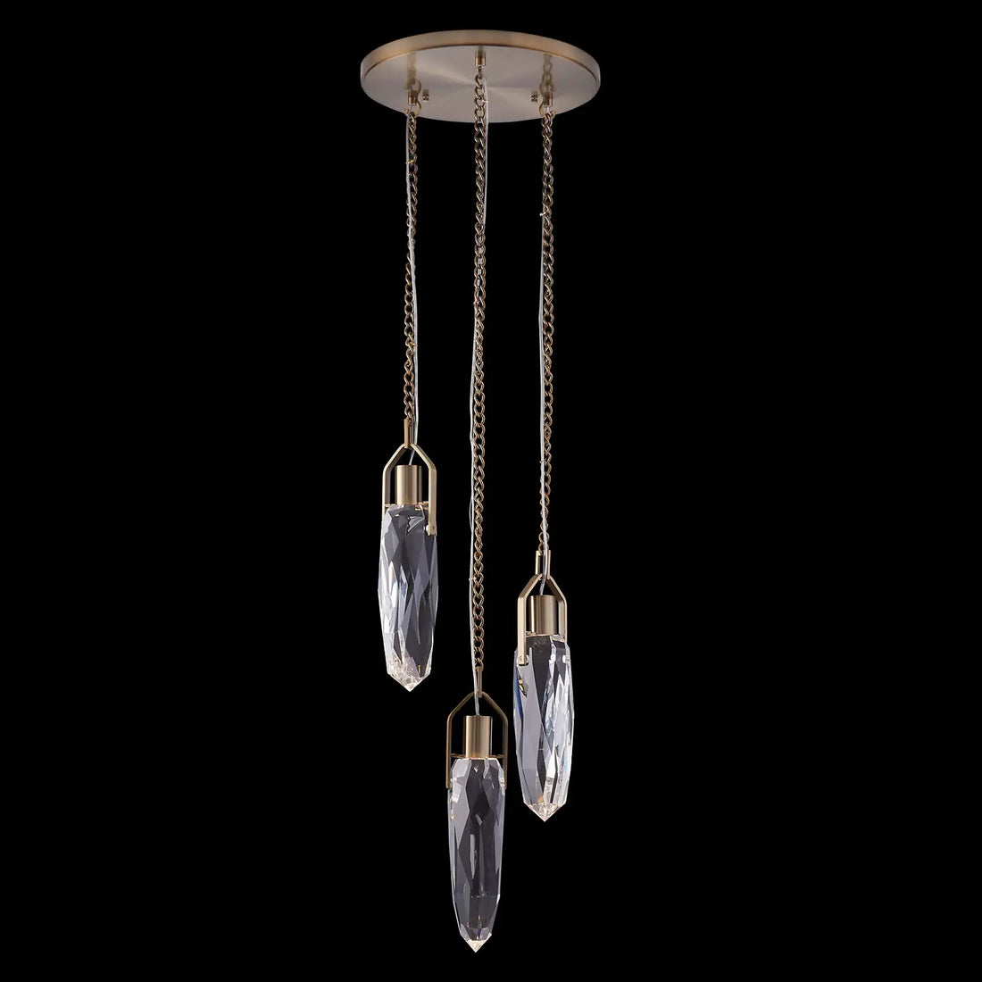 ALLEGRI, DIAMANTE 3 DROP PENDANT, PENDANT LIGHT