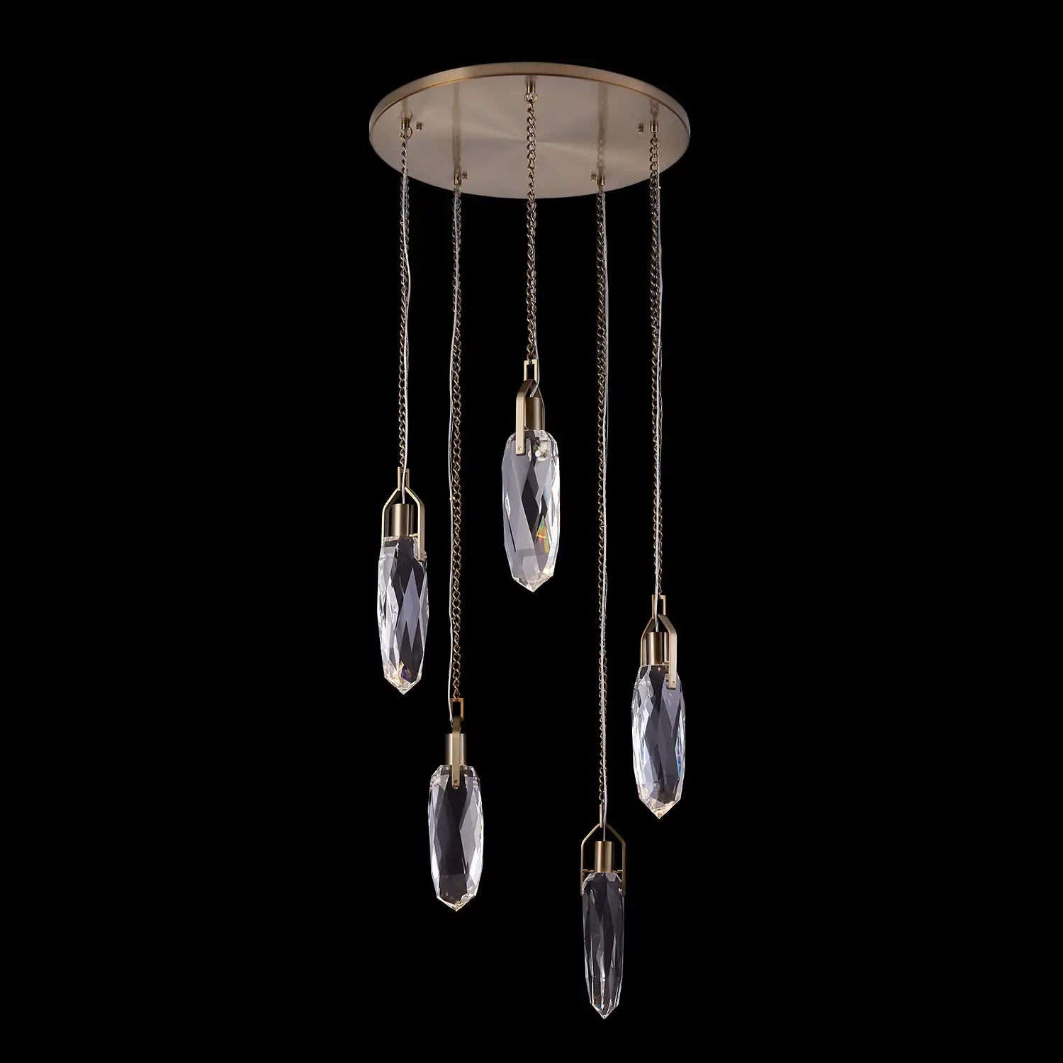 ALLEGRI, DIAMANTE 5 DROP PENDANT, PENDANT LIGHT