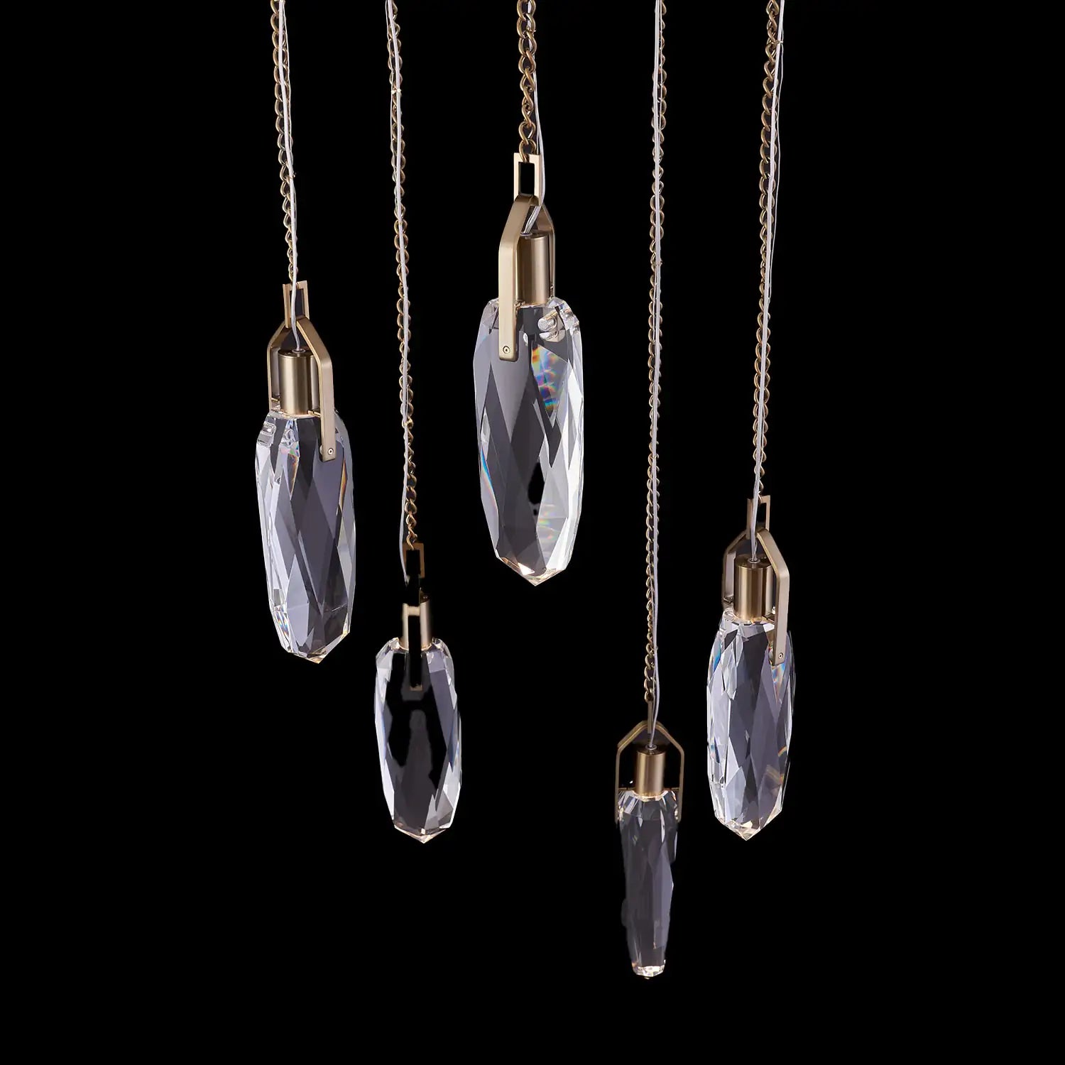 ALLEGRI, DIAMANTE 5 DROP PENDANT, PENDANT LIGHT