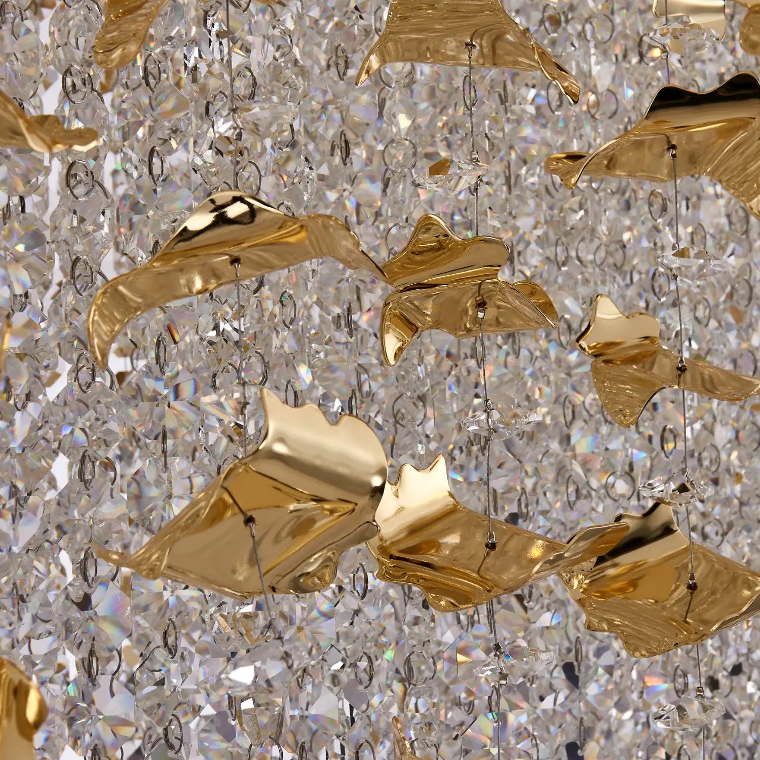 ALLEGRI, FLOATING LEAVES CUSTOM FLUSH, SEMI FLUSH MOUNT LIGHT
