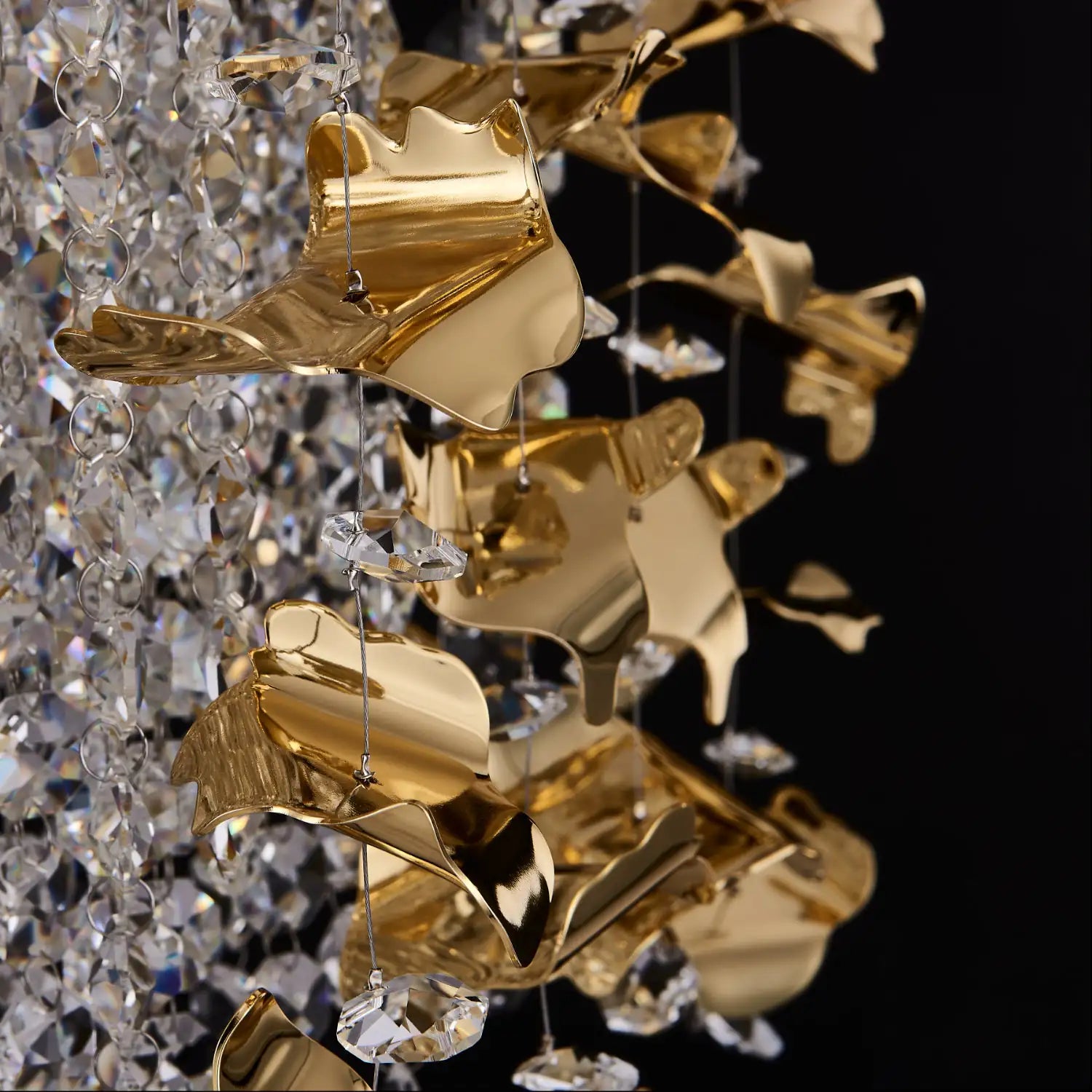 ALLEGRI, FLOATING LEAVES CUSTOM FLUSH, SEMI FLUSH MOUNT LIGHT