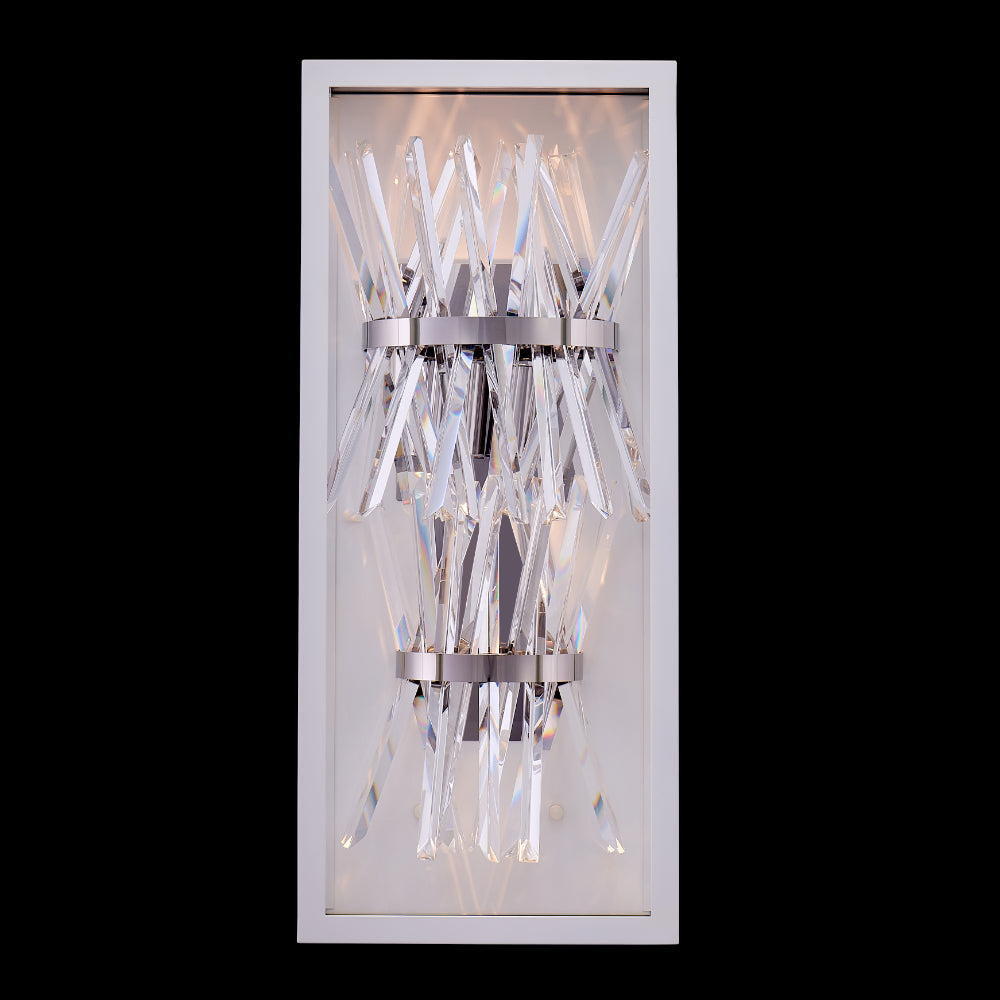ALLEGRI, GLACIER LED OUTDOOR WALL SCONCE, OUTDOOR WALL LIGHTS