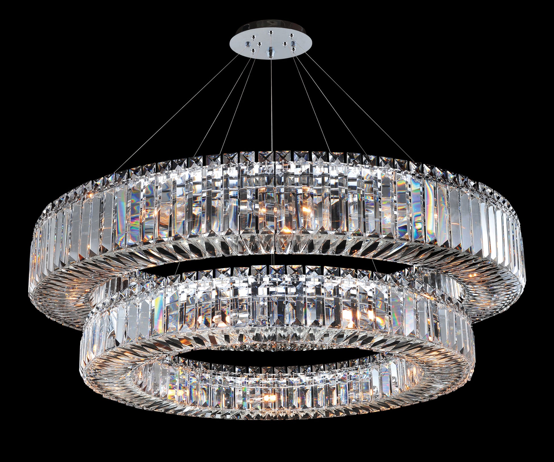 ALLEGRI, RONDELLE 2 TIER PENDANT, PENDANT LIGHT