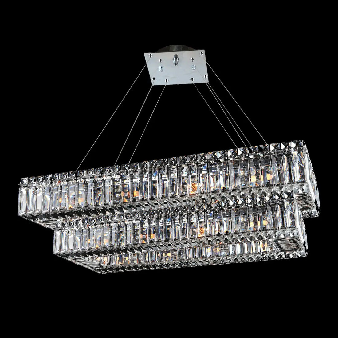 ALLEGRI, BAGUETTE 2 TIER PENDANT, PENDANT LIGHT