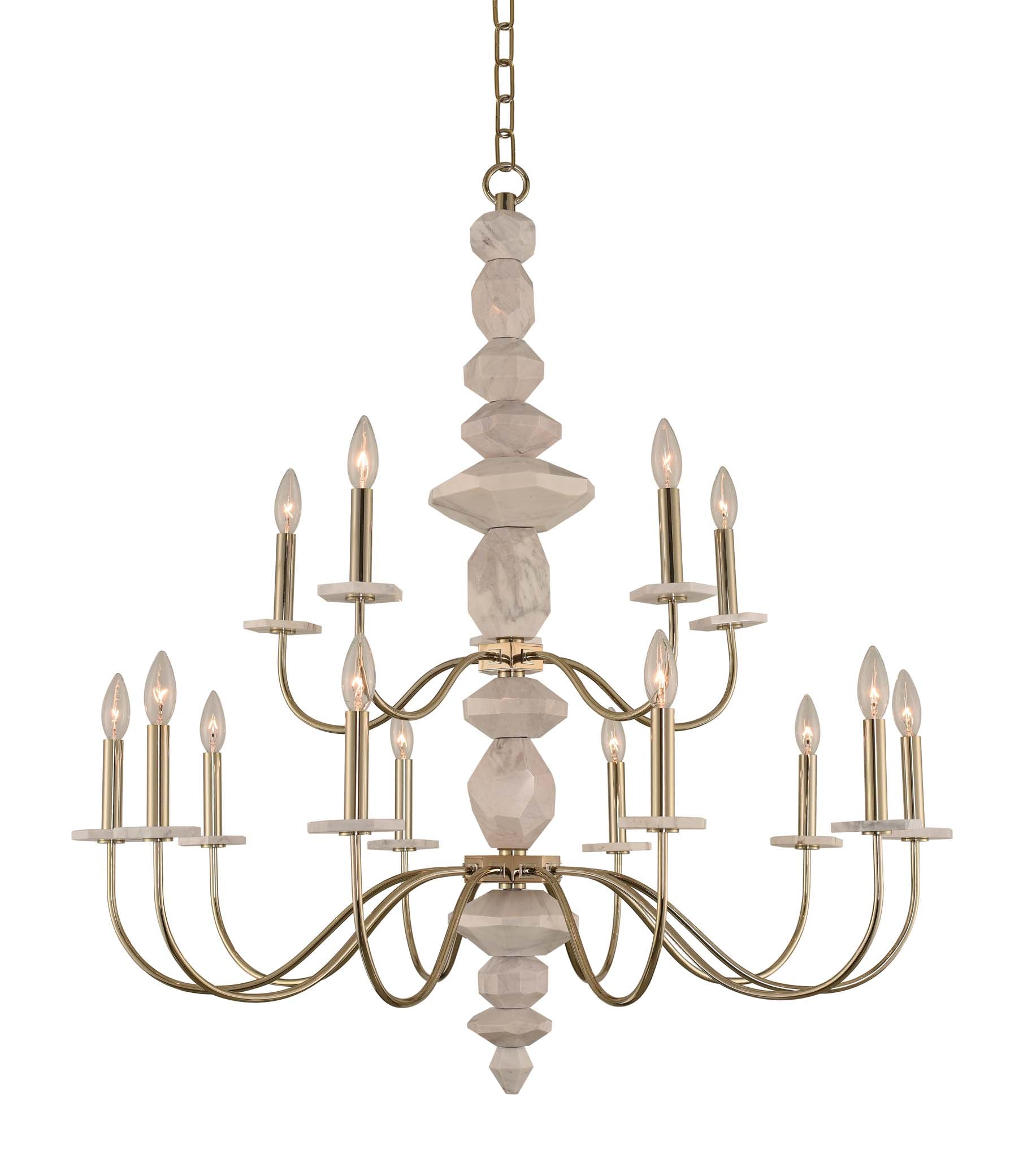 KALCO, CARRARA LIGHT 2 TIER CHANDELIER, CHANDELIER LIGHT
