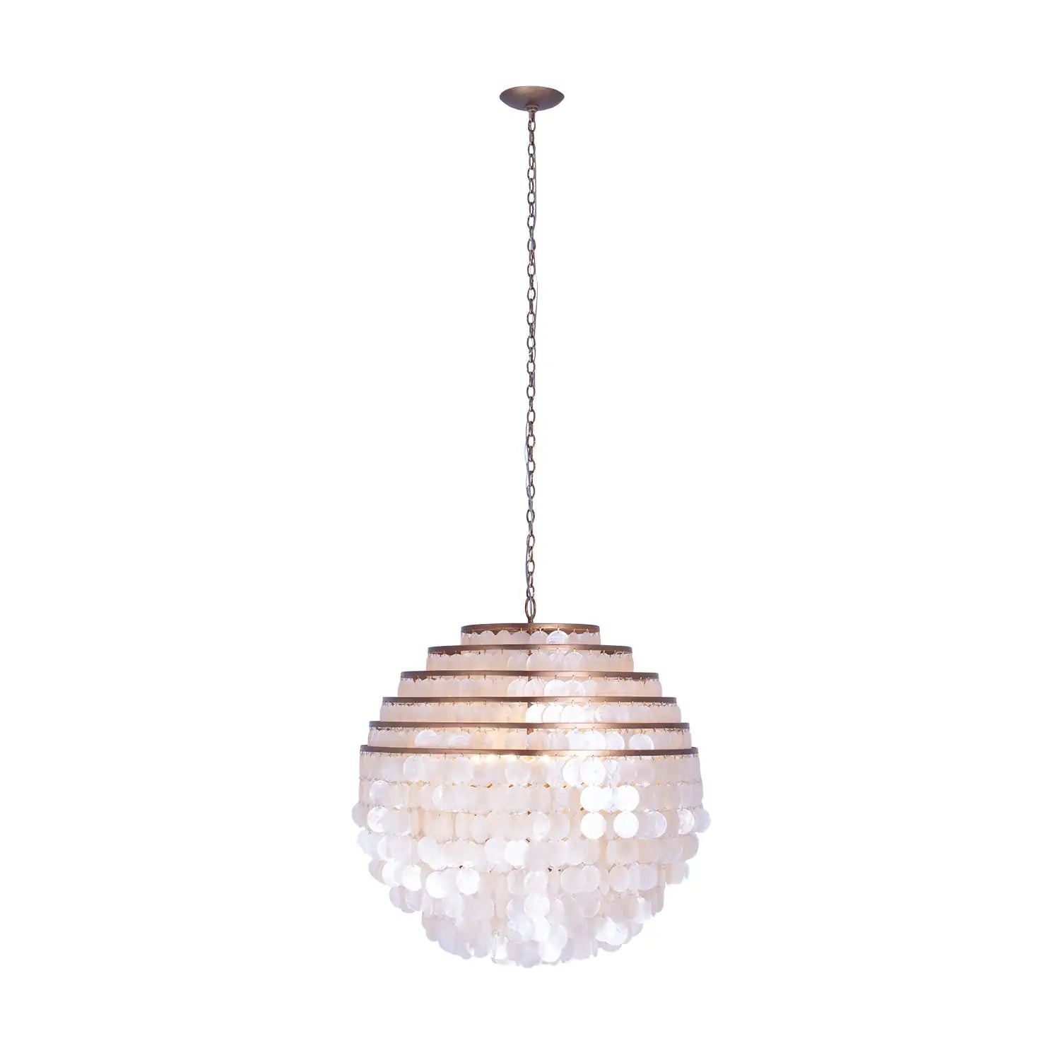KALCO, SPHERE CAPIZ PENDANT, PENDANT LIGHT