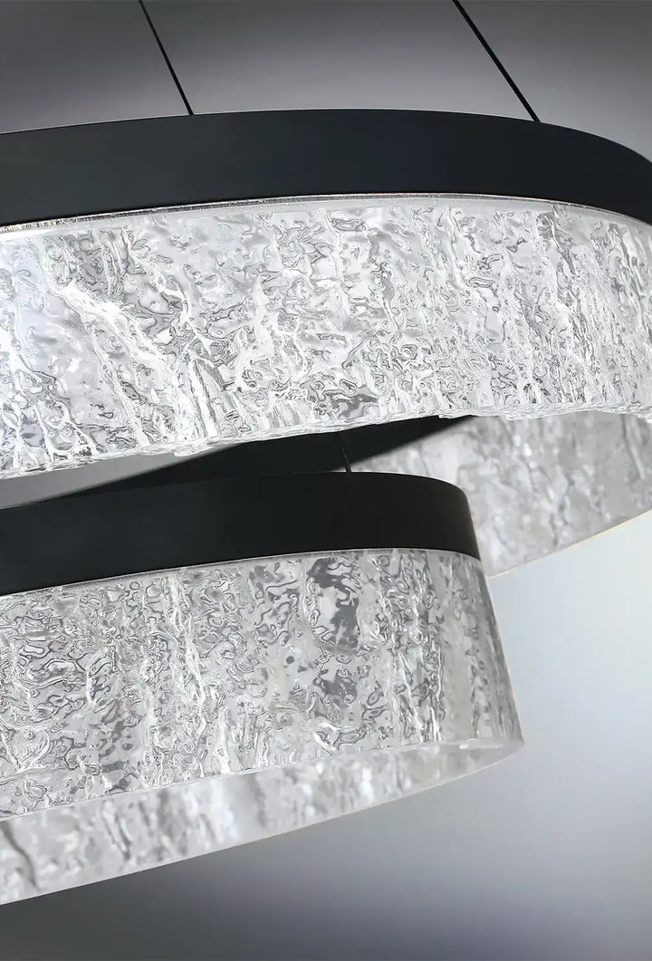 KENDAL, ARCTIC ICE 2-TIER LED PENDANT, PENDANT LIGHT