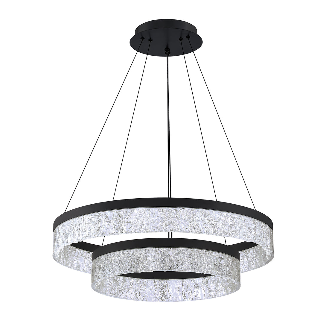 KENDAL, ARCTIC ICE 2-TIER LED PENDANT, PENDANT LIGHT