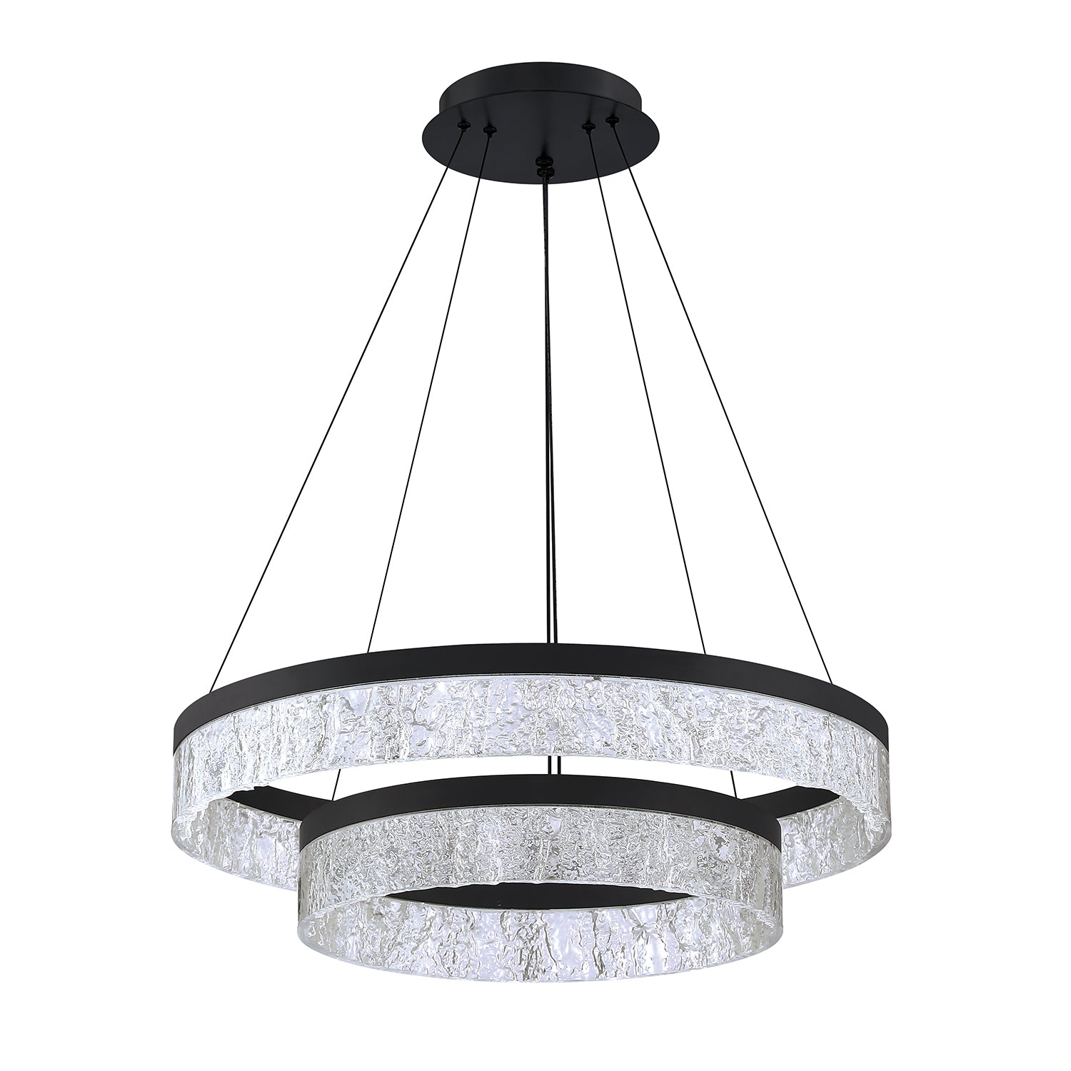 KENDAL, ARCTIC ICE 2-TIER LED PENDANT, PENDANT LIGHT
