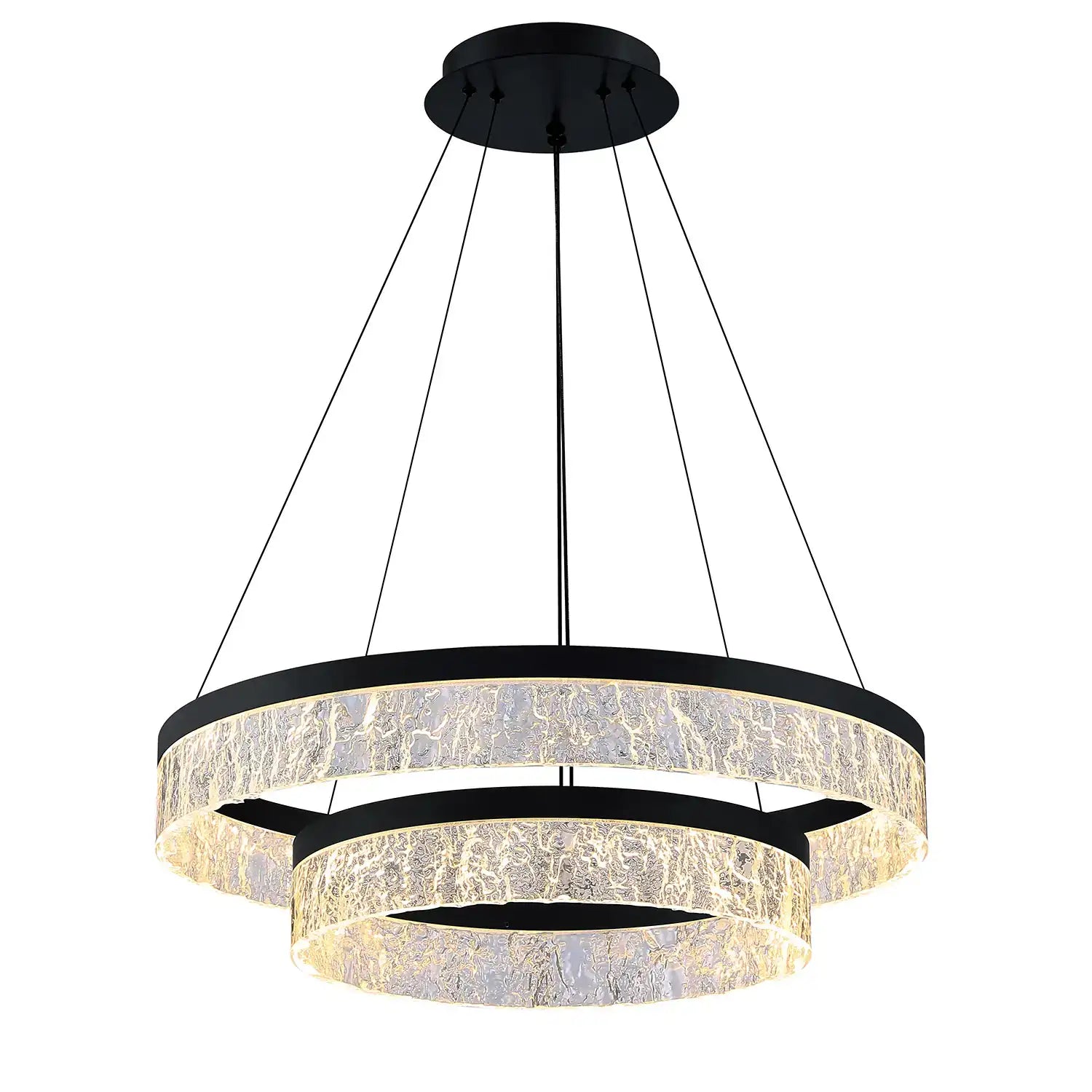 KENDAL, ARCTIC ICE 2-TIER LED PENDANT, PENDANT LIGHT