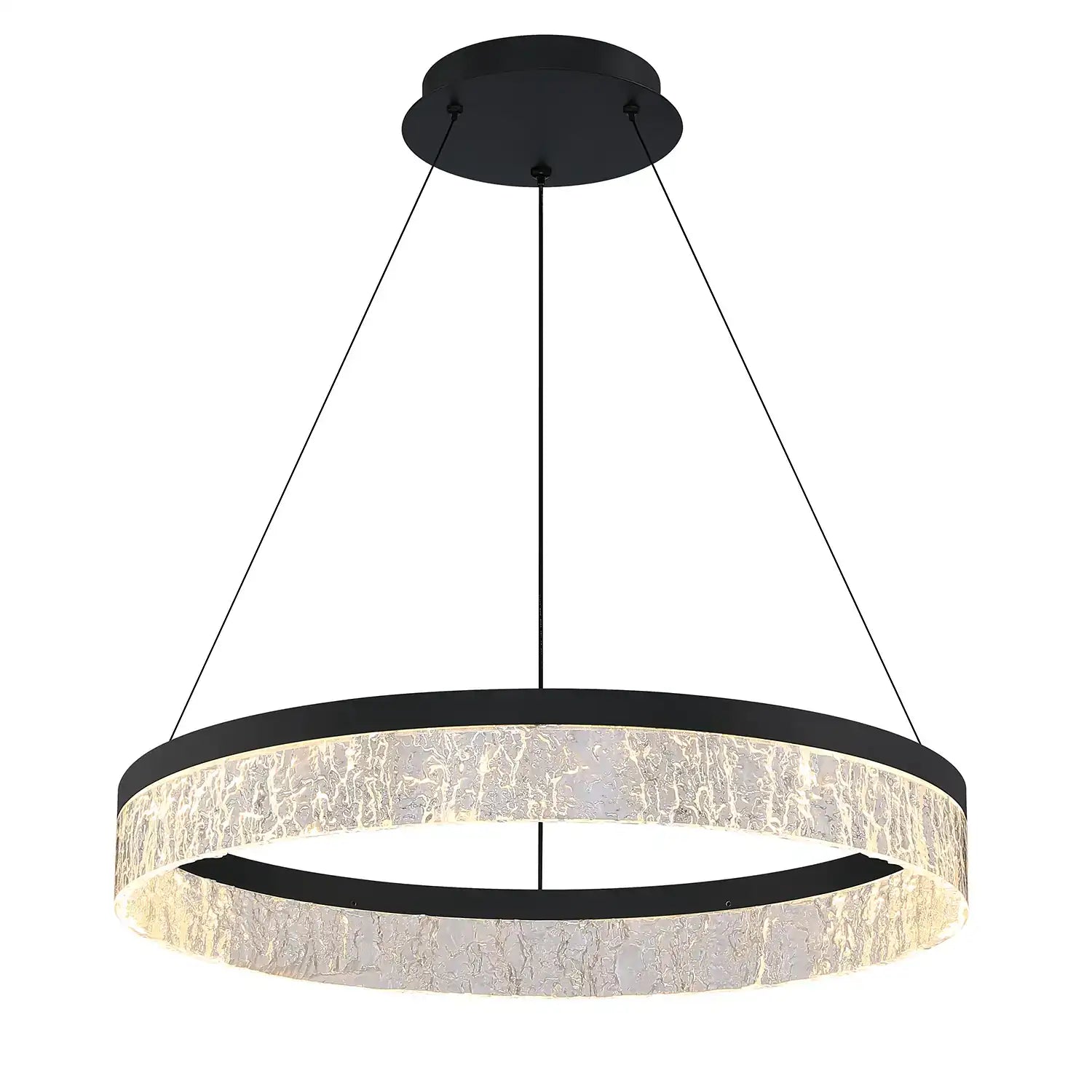 KENDAL, ARCTIC ICE SINGLE TIER LED PENDANT, PENDANT LIGHT