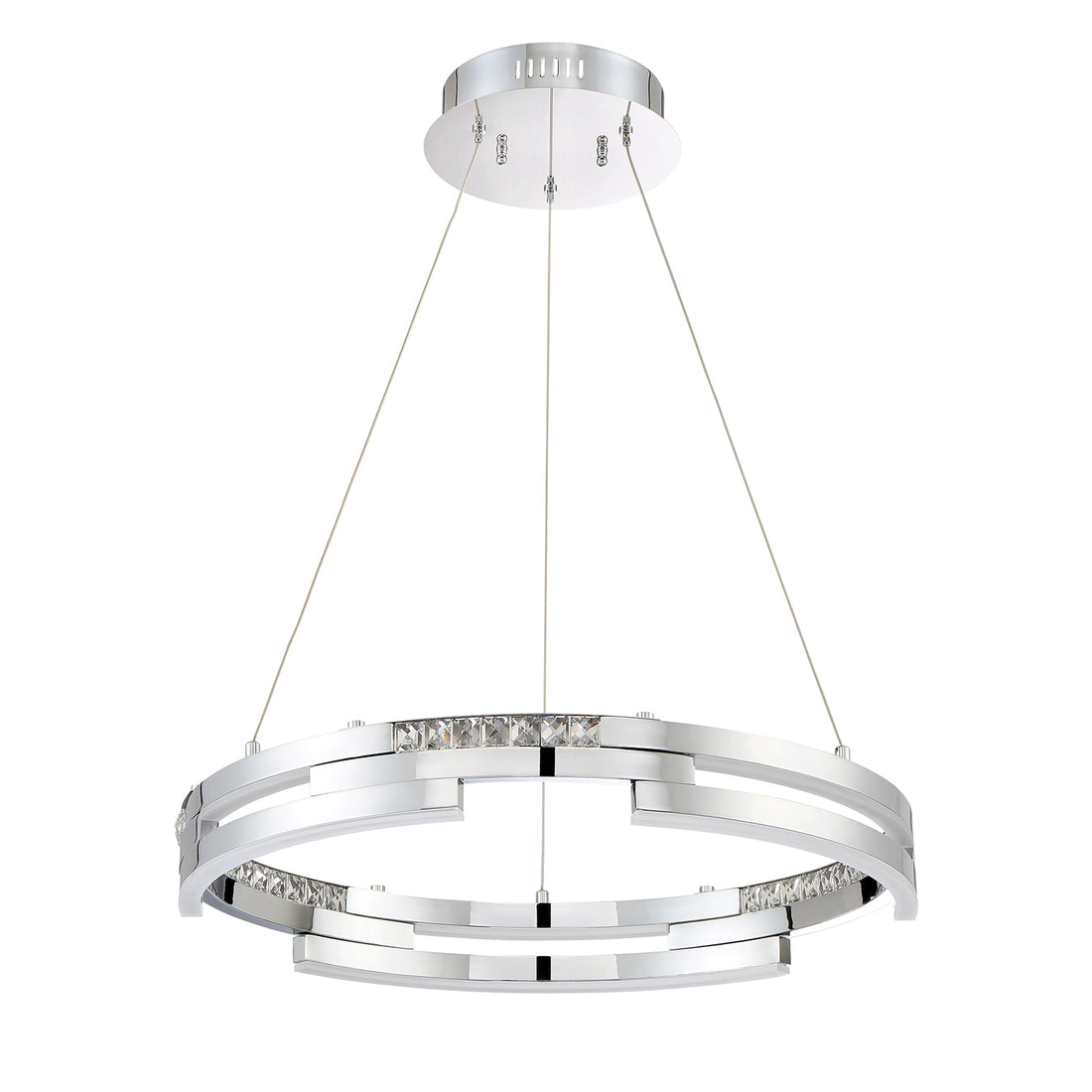 KENDAL, SATERN SERIES 41 WATT STAINLESS INTEGRATED LED RING PENDANT, PENDANT LIGHT