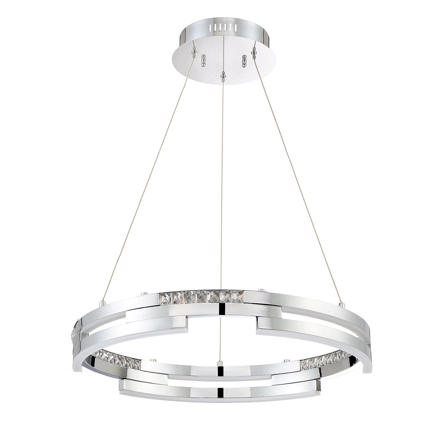 KENDAL, SATERN SERIES 41 WATT STAINLESS INTEGRATED LED RING PENDANT, PENDANT LIGHT