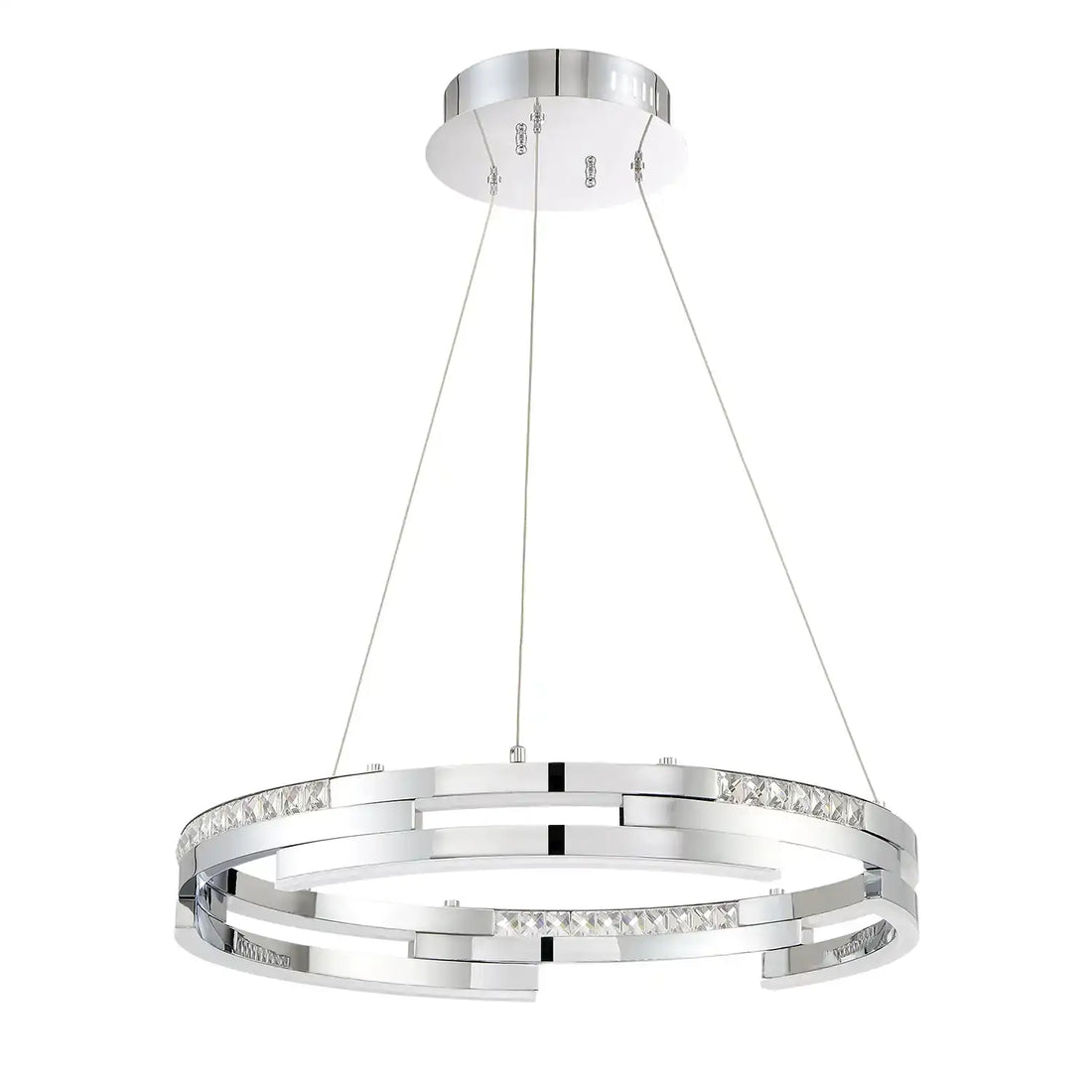 KENDAL, SATERN SERIES 41 WATT STAINLESS INTEGRATED LED RING PENDANT, PENDANT LIGHT