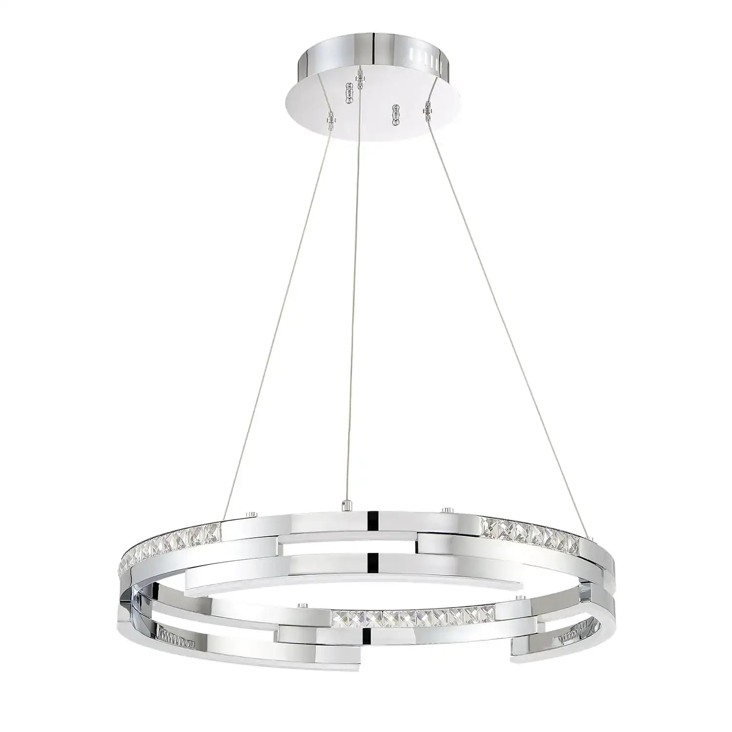 KENDAL, SATERN SERIES 41 WATT STAINLESS INTEGRATED LED RING PENDANT, PENDANT LIGHT