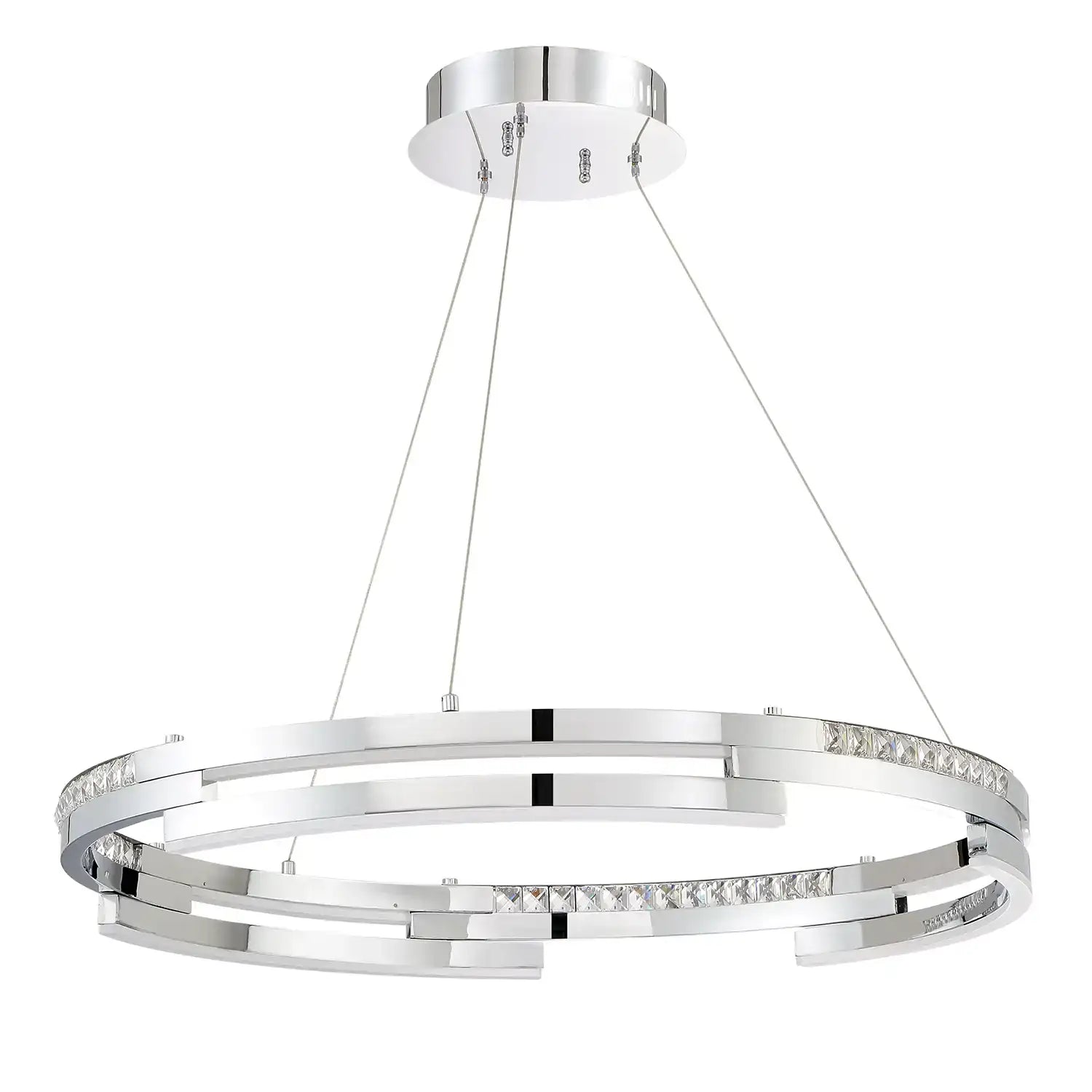 KENDAL, SATERN SERIES 50 WATT STAINLESS INTEGRATED LED RING PENDANT, PENDANT LIGHT